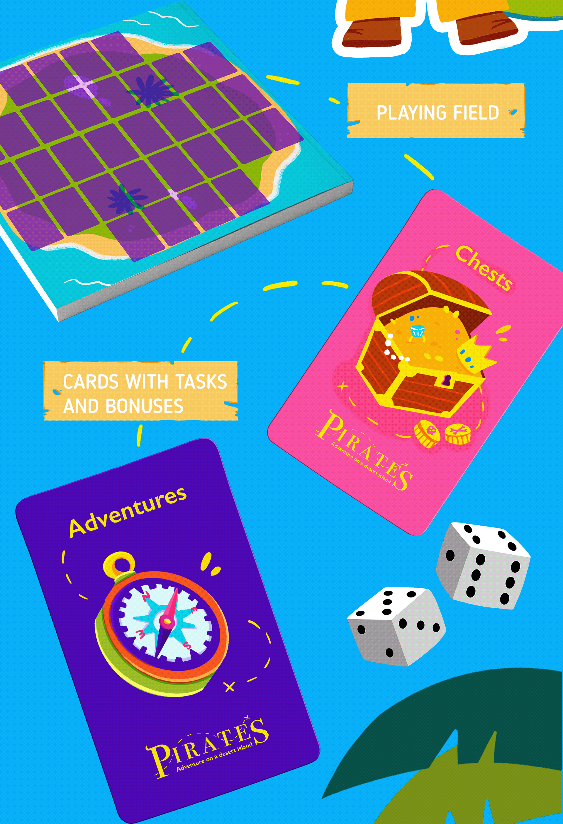 "Pirates. Adventure on a Desert Island" board game — Изображение №11 — Иллюстрация, Анимация на Dprofile