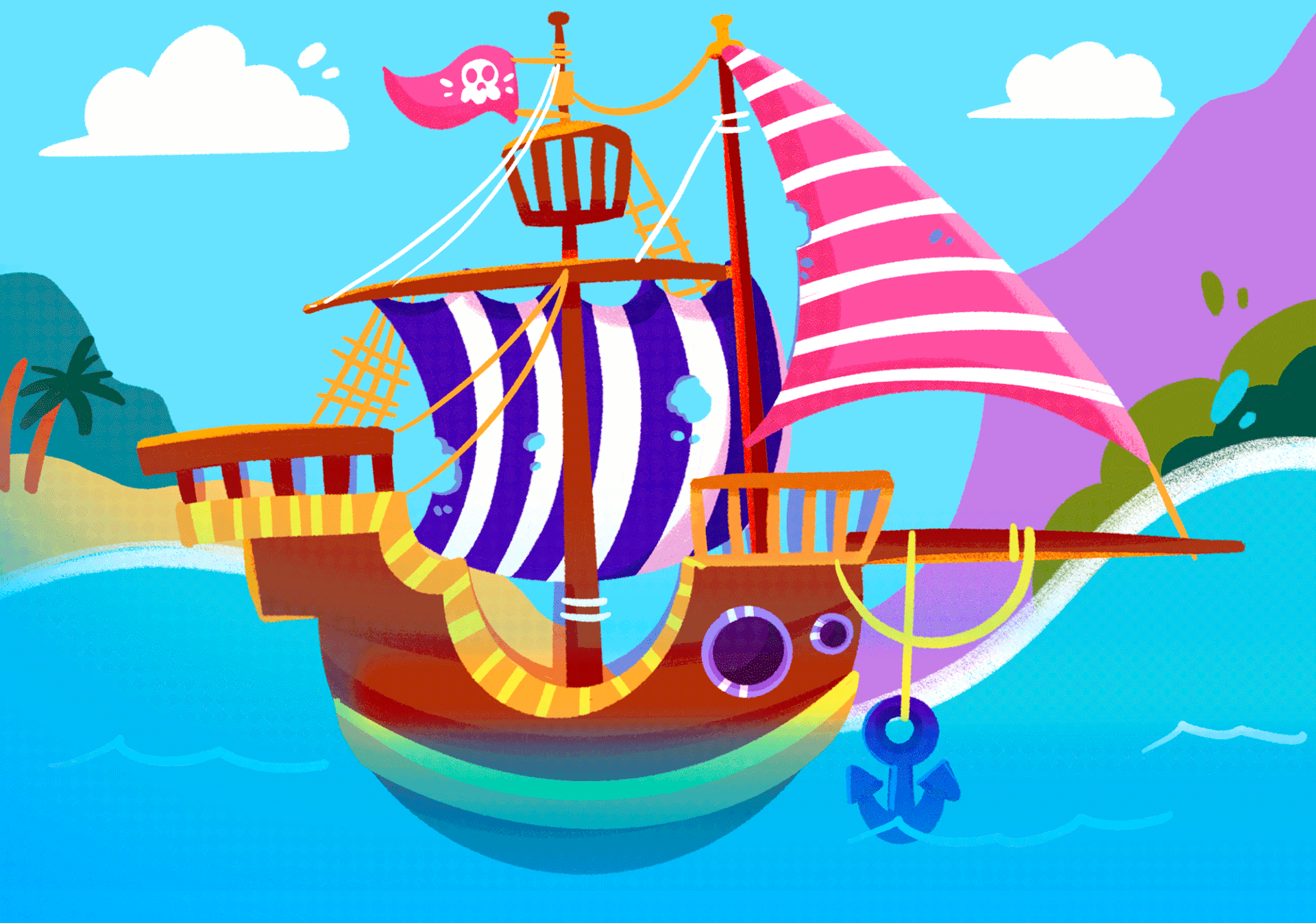 "Pirates. Adventure on a Desert Island" board game — Изображение №3 — Иллюстрация, Анимация на Dprofile