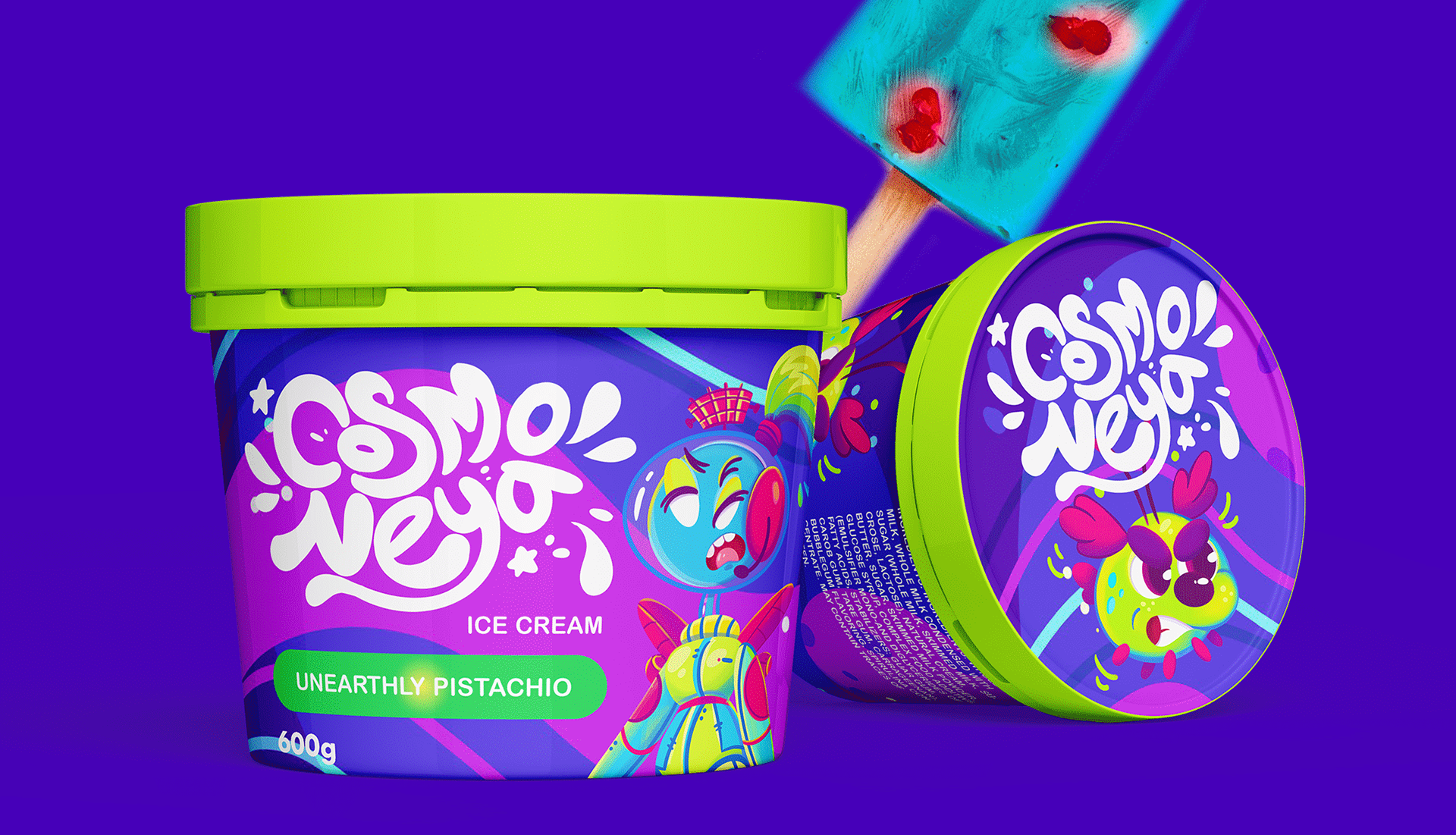 Brand characters for "Cosmo Neya" ice cream brand — Изображение №11 — Иллюстрация, Анимация на Dprofile