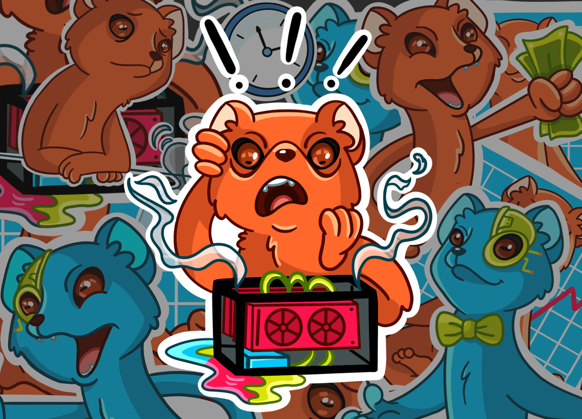 Mongoose stickers for cryptocurrency — Изображение №1 — Иллюстрация на Dprofile