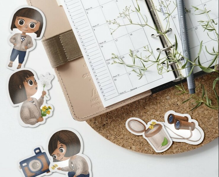 СТИКЕРПАК на тему ботаники | STICKERS — Иллюстрация на Dprofile