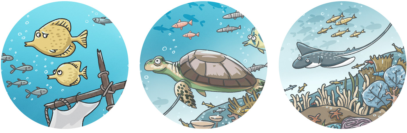 Children's Wimmelbuch Book Illustration «Under the Sea» — Изображение №3 — Иллюстрация на Dprofile