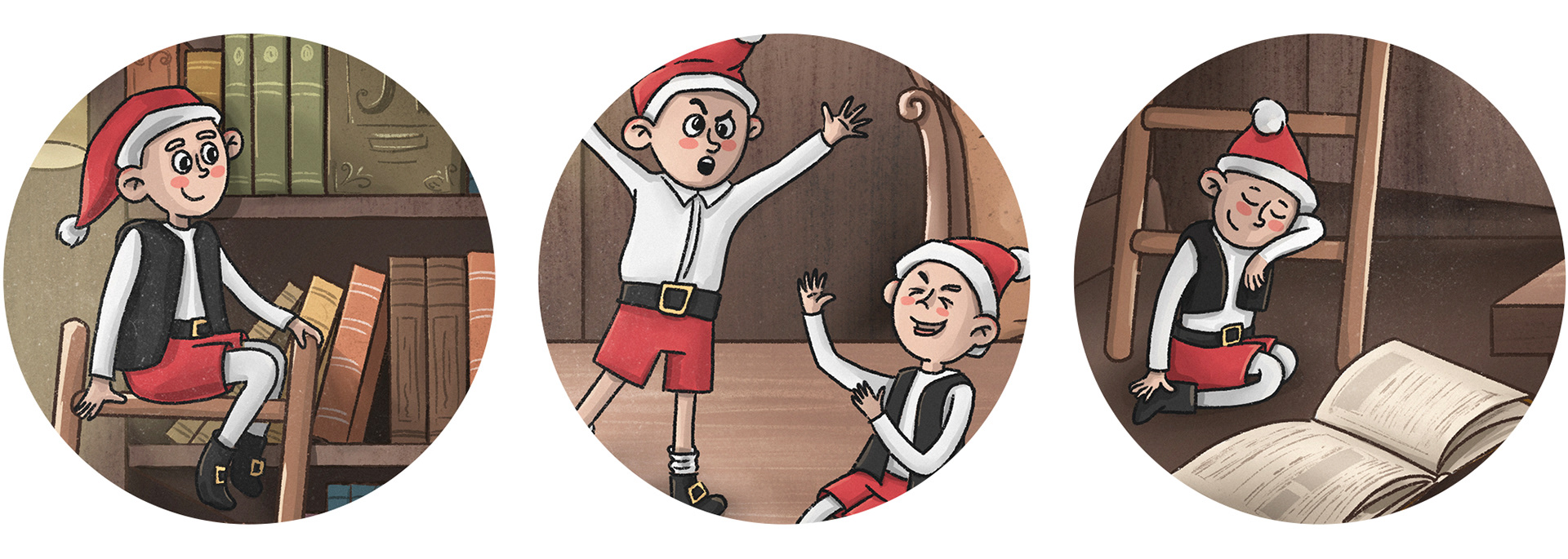 Wimmelbuch Illustration «Trouble in the library» — Изображение №6 — Иллюстрация на Dprofile