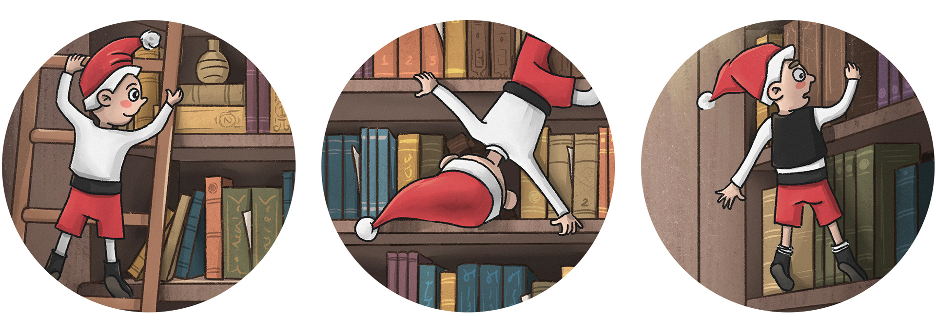 Wimmelbuch Illustration «Trouble in the library» — Изображение №5 — Иллюстрация на Dprofile