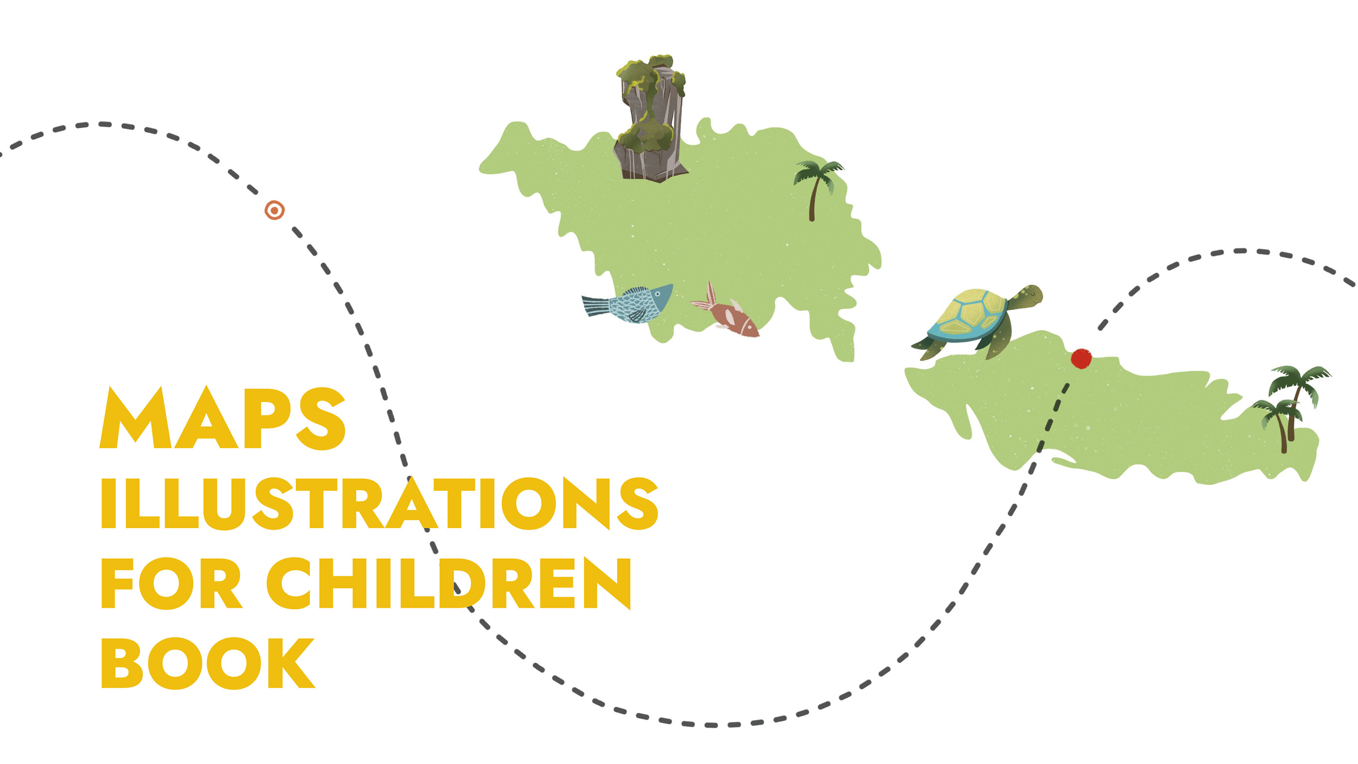 MAPS ILLUSTRATIONS FOR CHILDREN BOOK — Изображение №1 — Иллюстрация на Dprofile