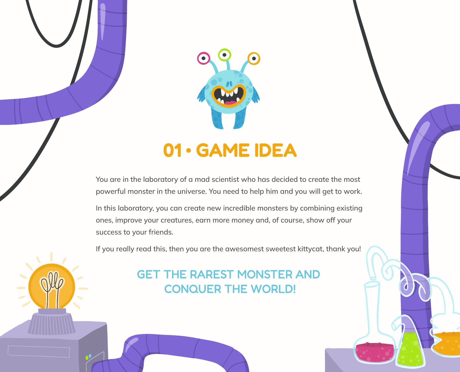 Monsters' Lab Concept Game UX/UI Design — Изображение №2 — Иллюстрация, Анимация на Dprofile