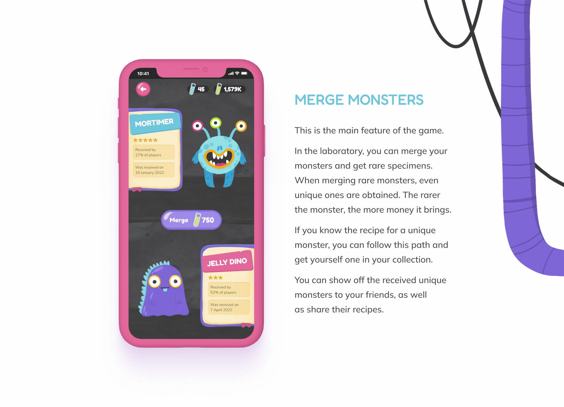 Monsters' Lab Concept Game UX/UI Design — Изображение №8 — Иллюстрация, Анимация на Dprofile