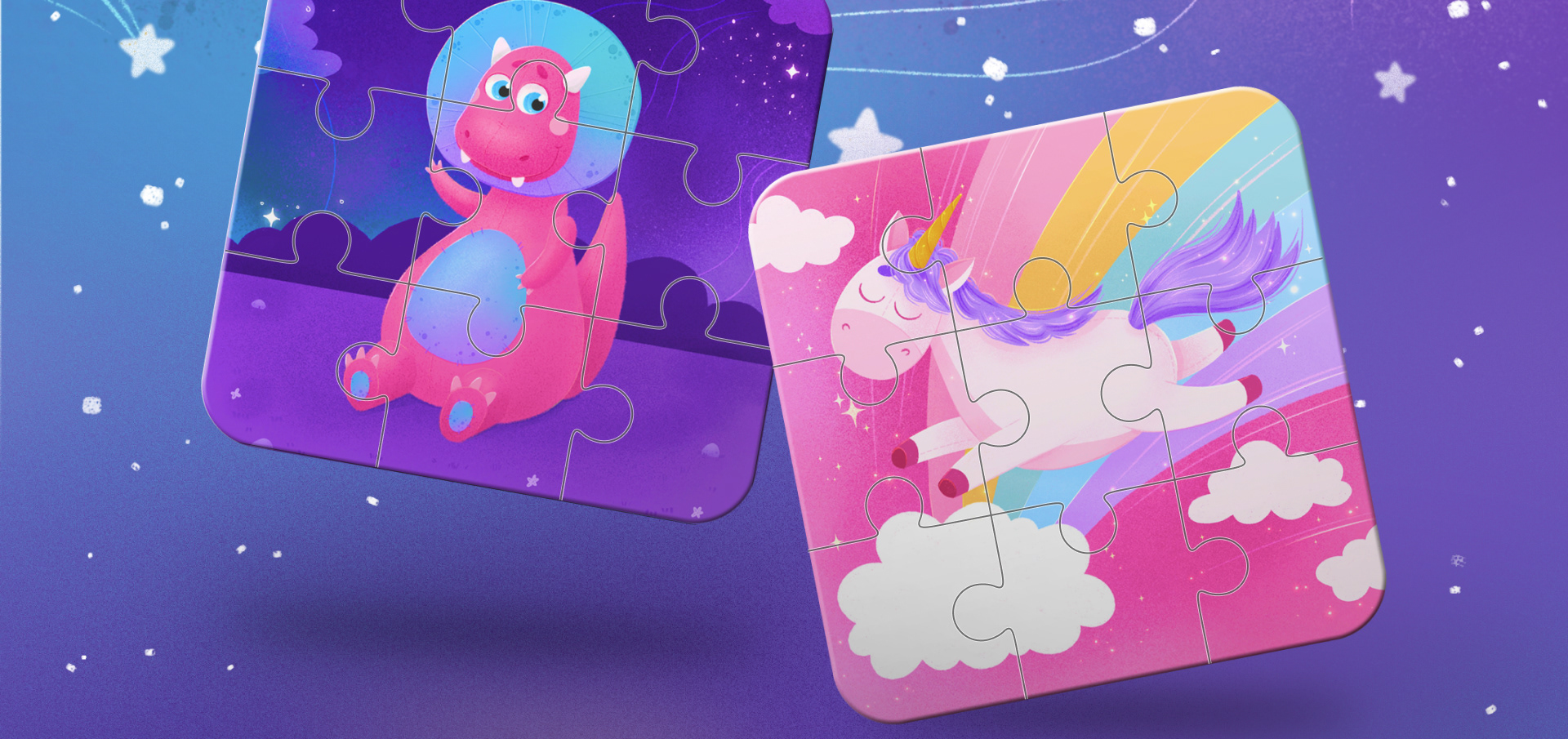 Toy Animals Puzzle | Детские пазлы — Изображение №2 — Иллюстрация на Dprofile