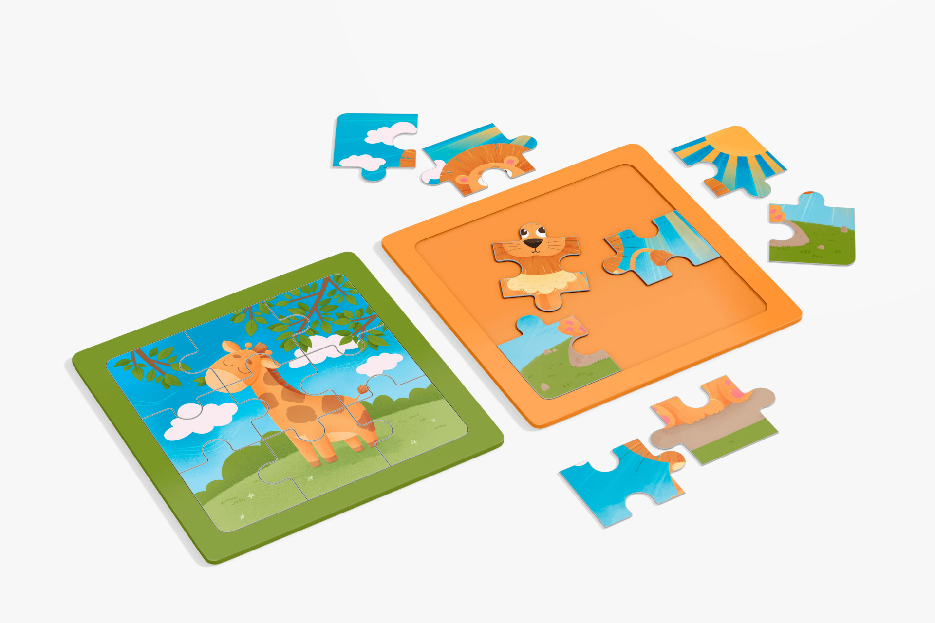 Toy Animals Puzzle | Детские пазлы — Изображение №6 — Иллюстрация на Dprofile