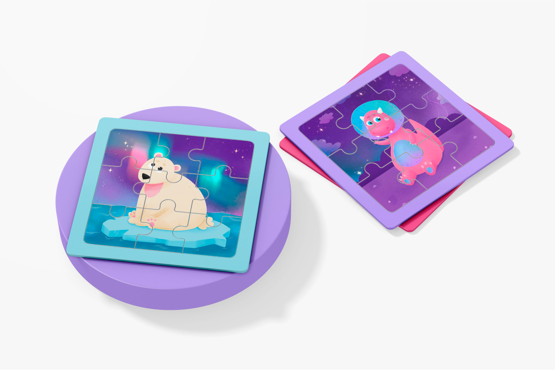 Toy Animals Puzzle | Детские пазлы — Изображение №8 — Иллюстрация на Dprofile