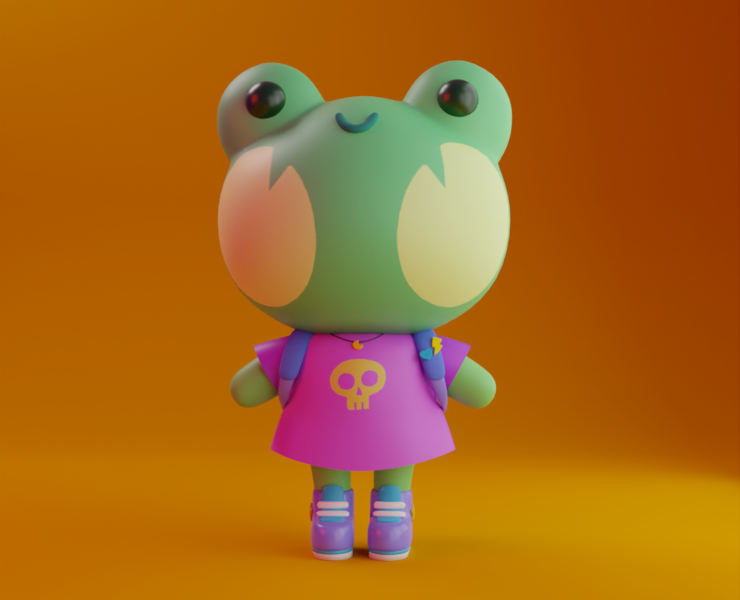 Baby Froggy (tutorial) — Иллюстрация, 3D на Dprofile
