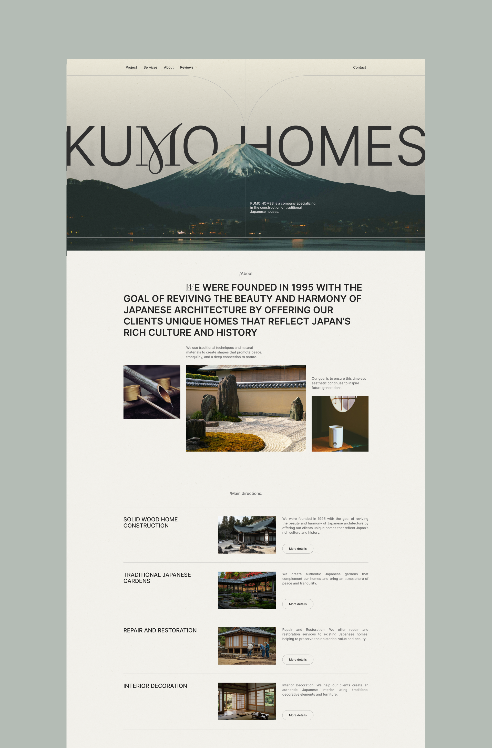 Сonstruction of traditional Japanese house | Kumo Homes — Изображение №4 — Интерфейсы, Брендинг на Dprofile