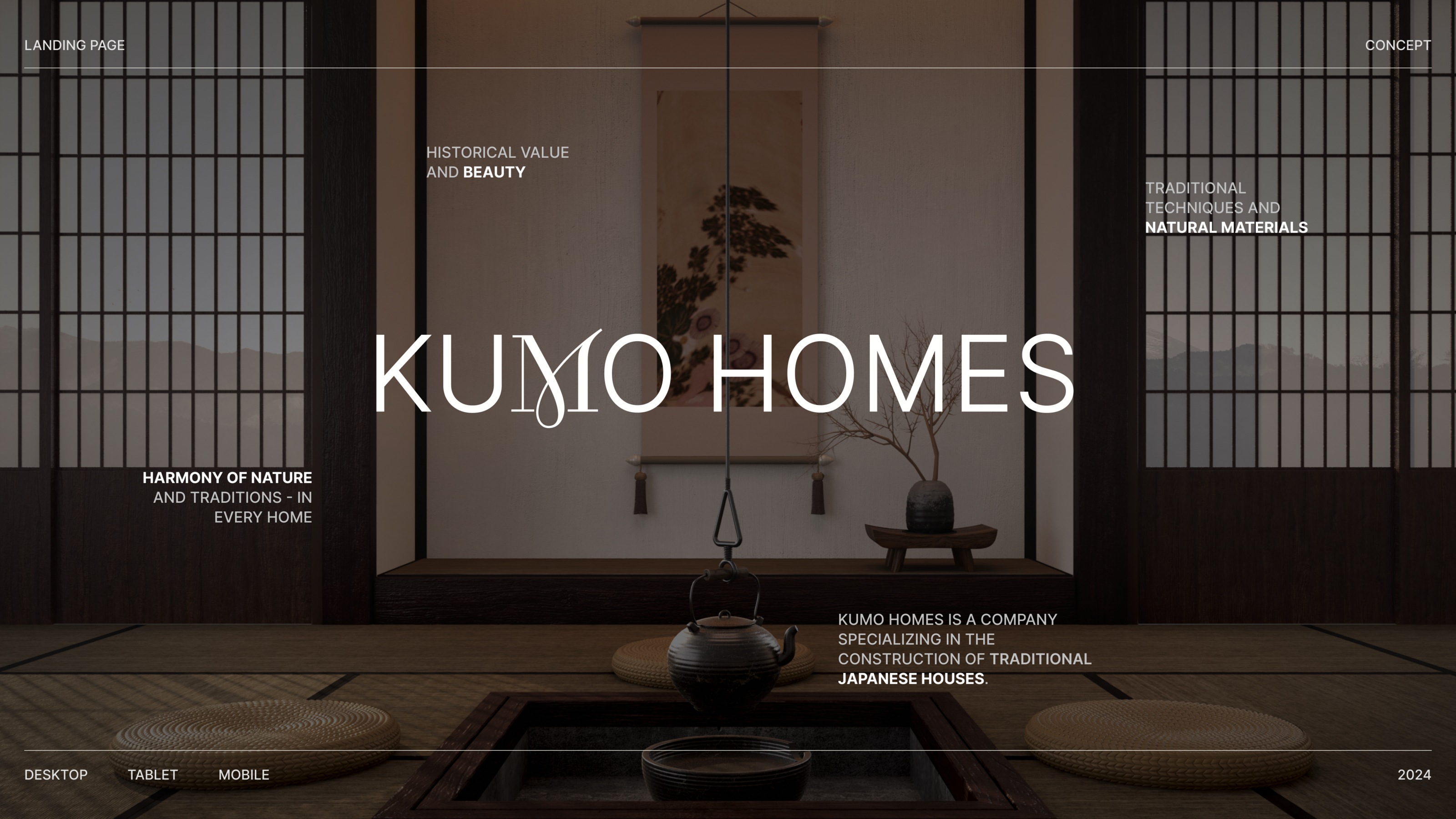 Сonstruction of traditional Japanese house | Kumo Homes — Изображение №1 — Интерфейсы, Брендинг на Dprofile