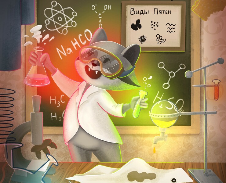 Raccoon Chemist — Иллюстрация на Dprofile