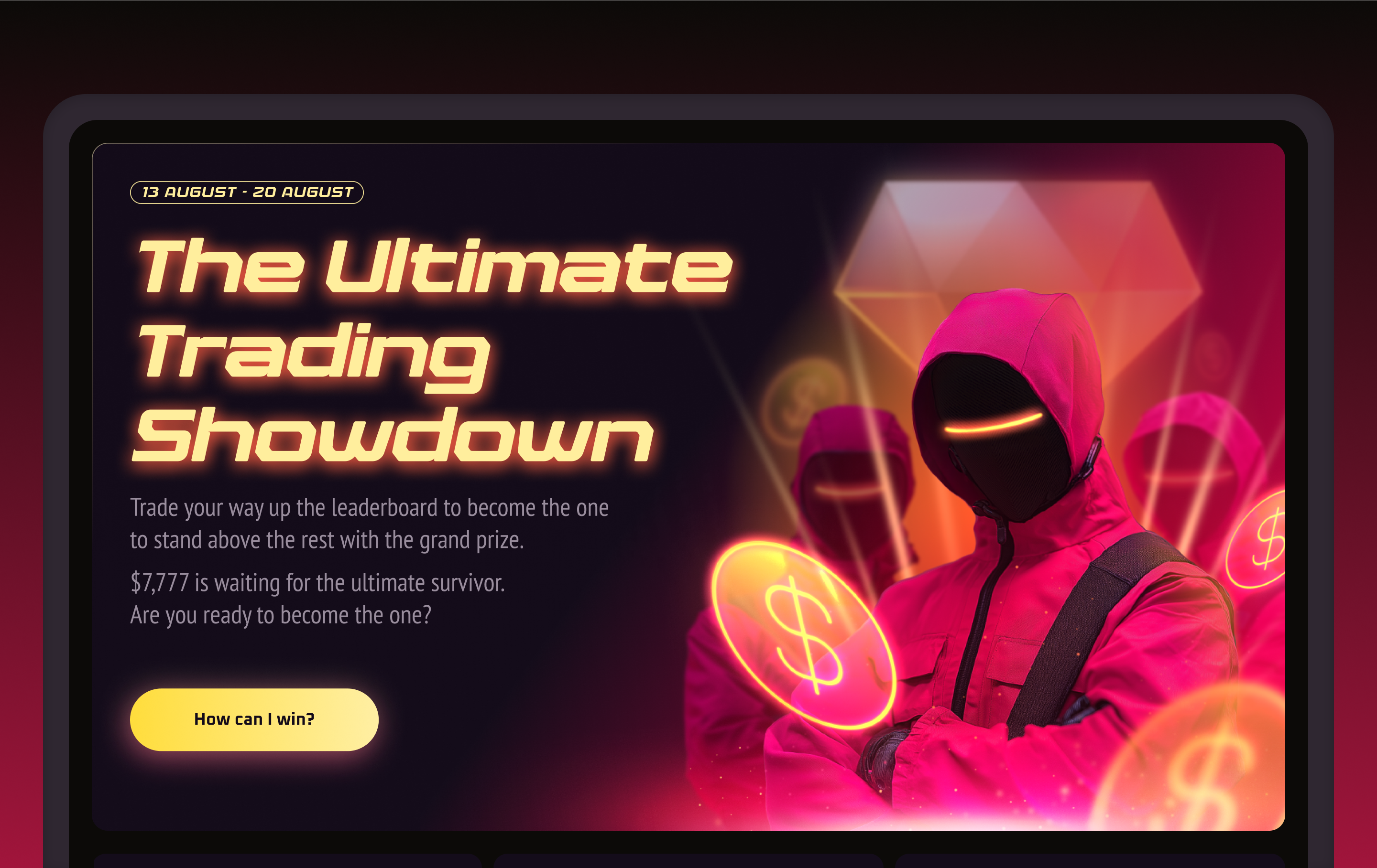 Promotional campaign for trading tournament — Изображение №5 — Интерфейсы, Маркетинг на Dprofile