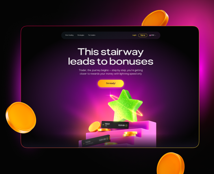 Promo LP with 3D illustrations — 3D, Маркетинг на Dprofile