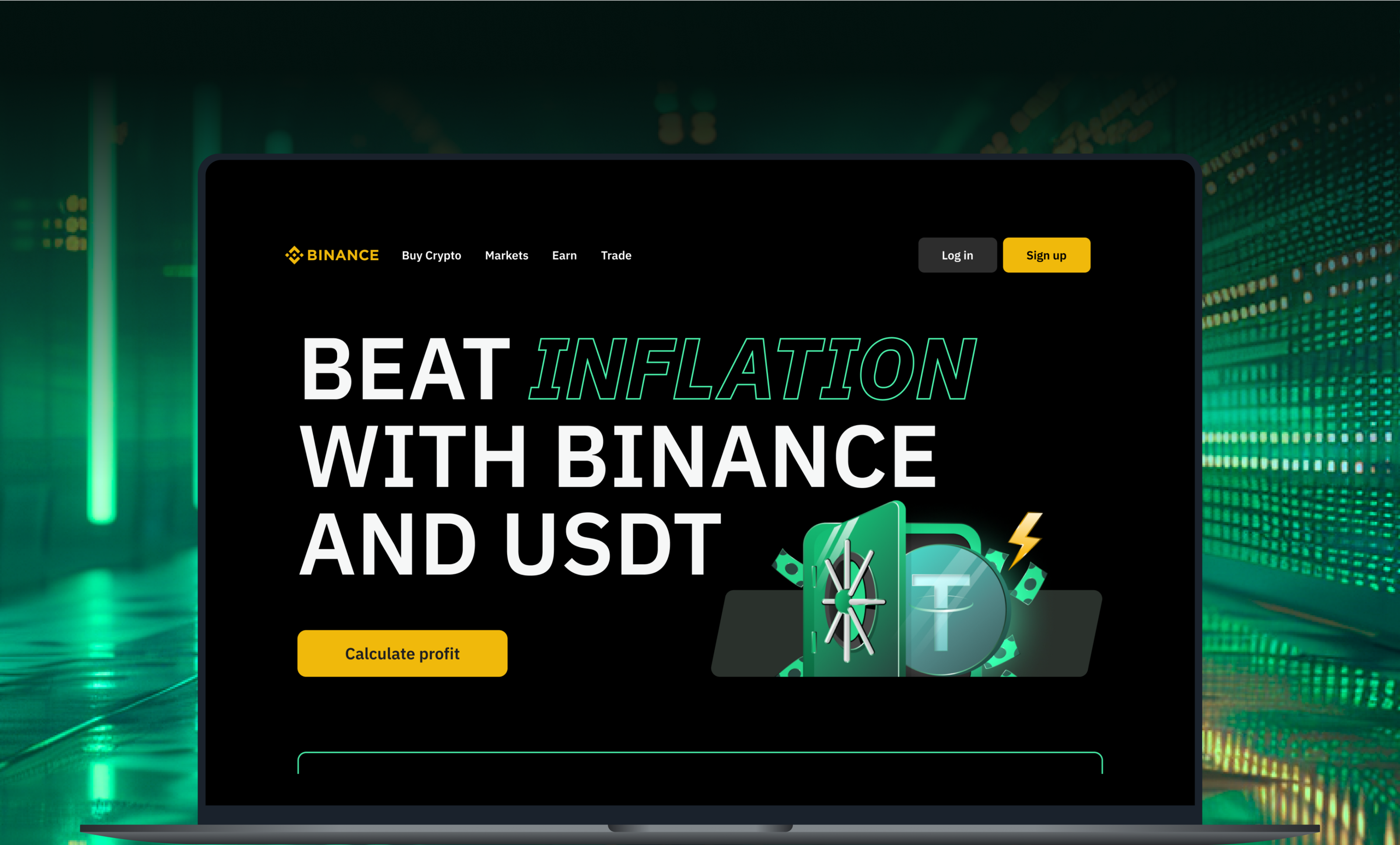 USDT Landing page — Изображение №1 — Интерфейсы, Иллюстрация на Dprofile