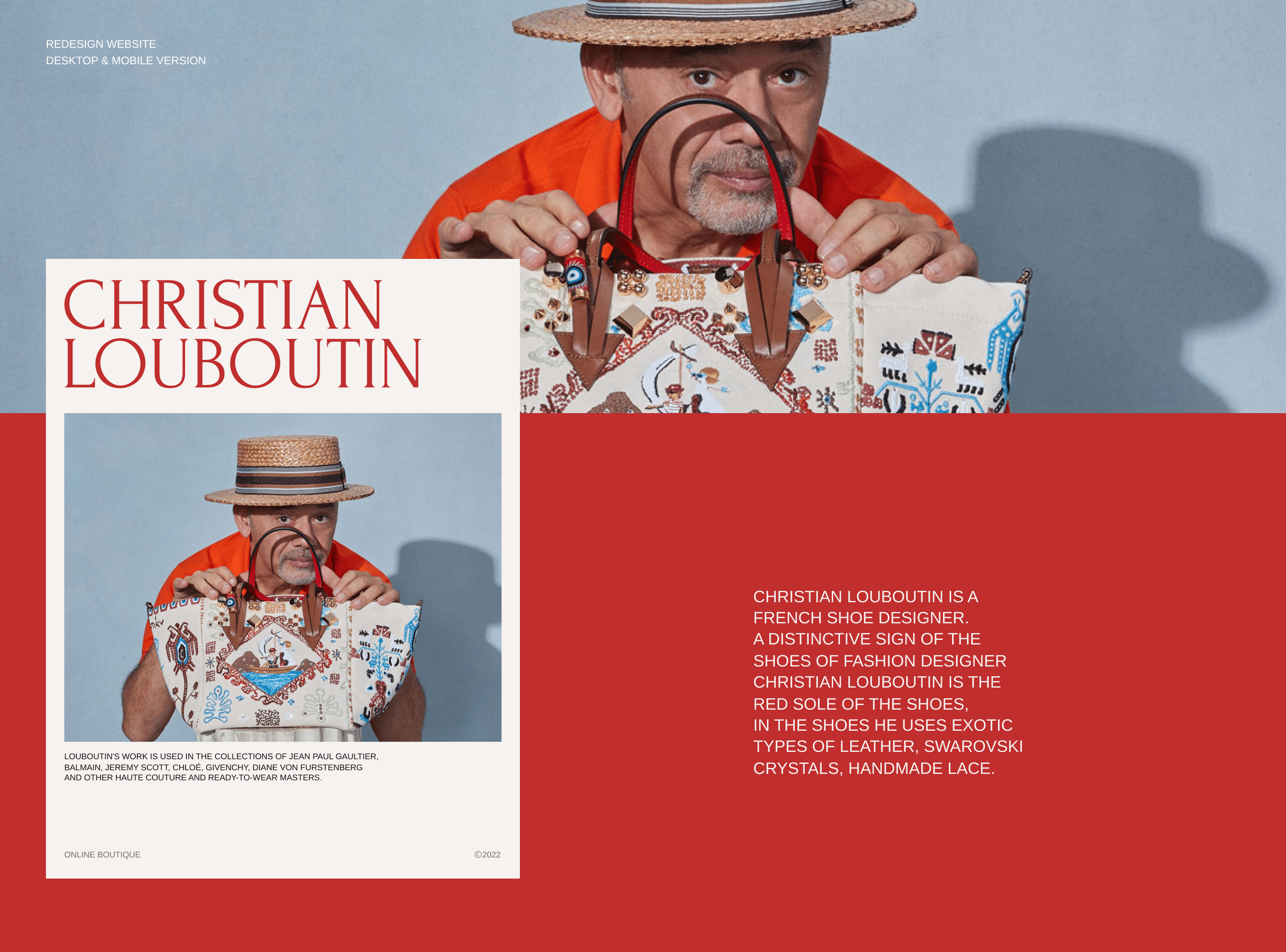 Online Boutique Christian Louboutin redesign concept — Изображение №1 — Интерфейсы на Dprofile