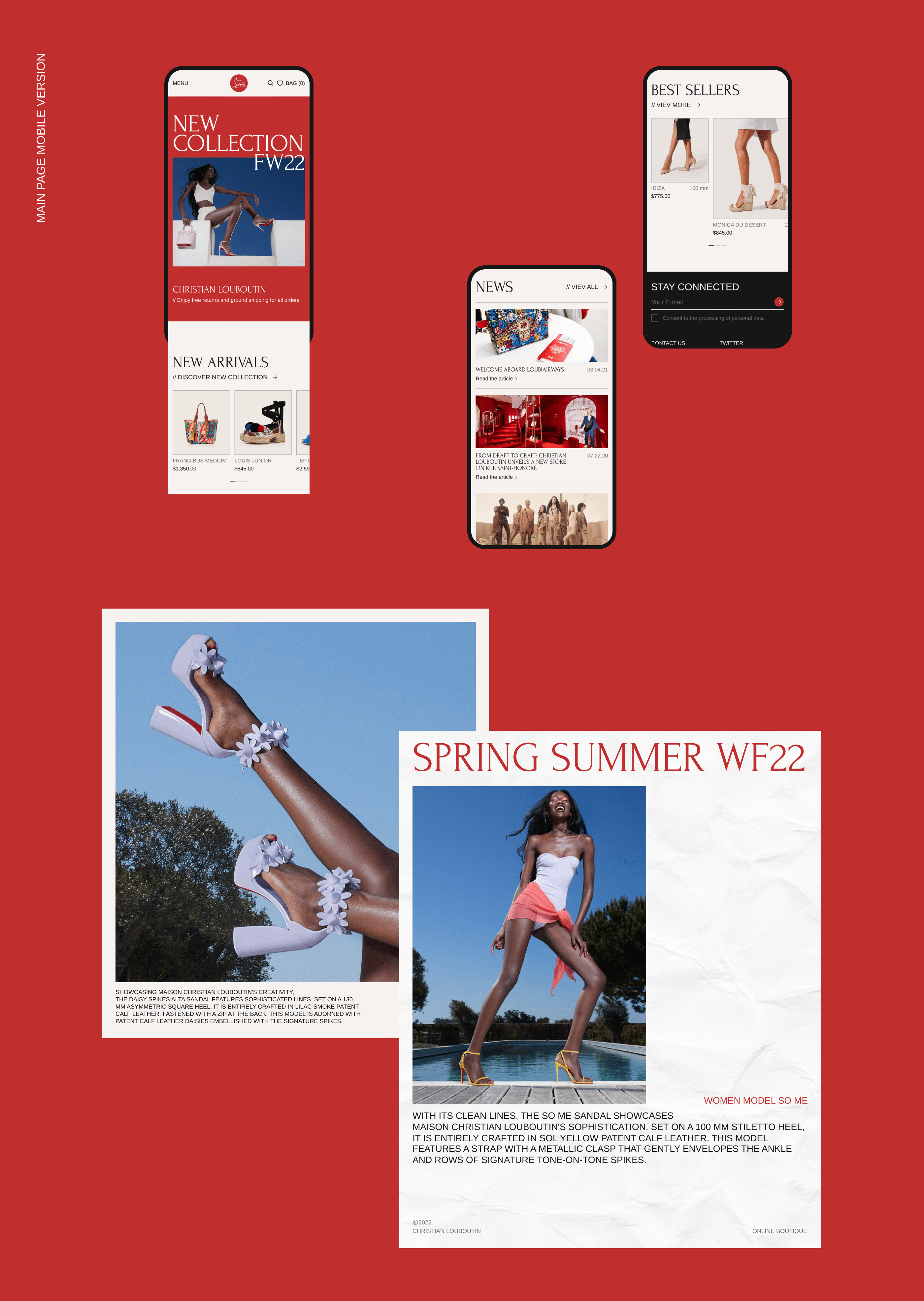 Online Boutique Christian Louboutin redesign concept — Изображение №3 — Интерфейсы на Dprofile