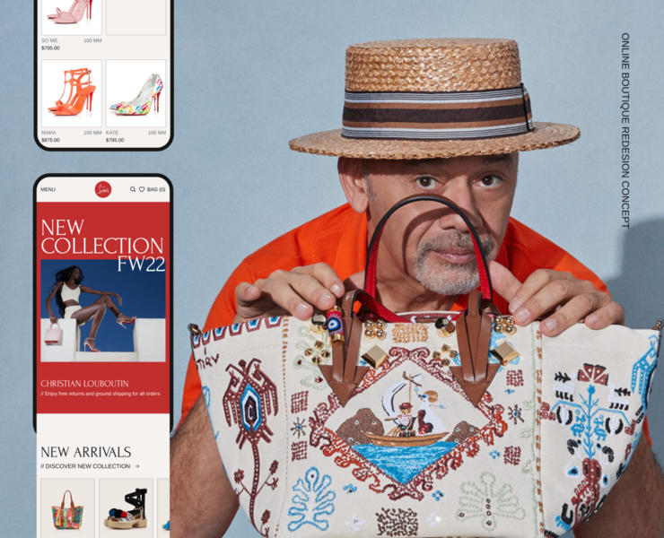 Online Boutique Christian Louboutin redesign concept на Dprofile