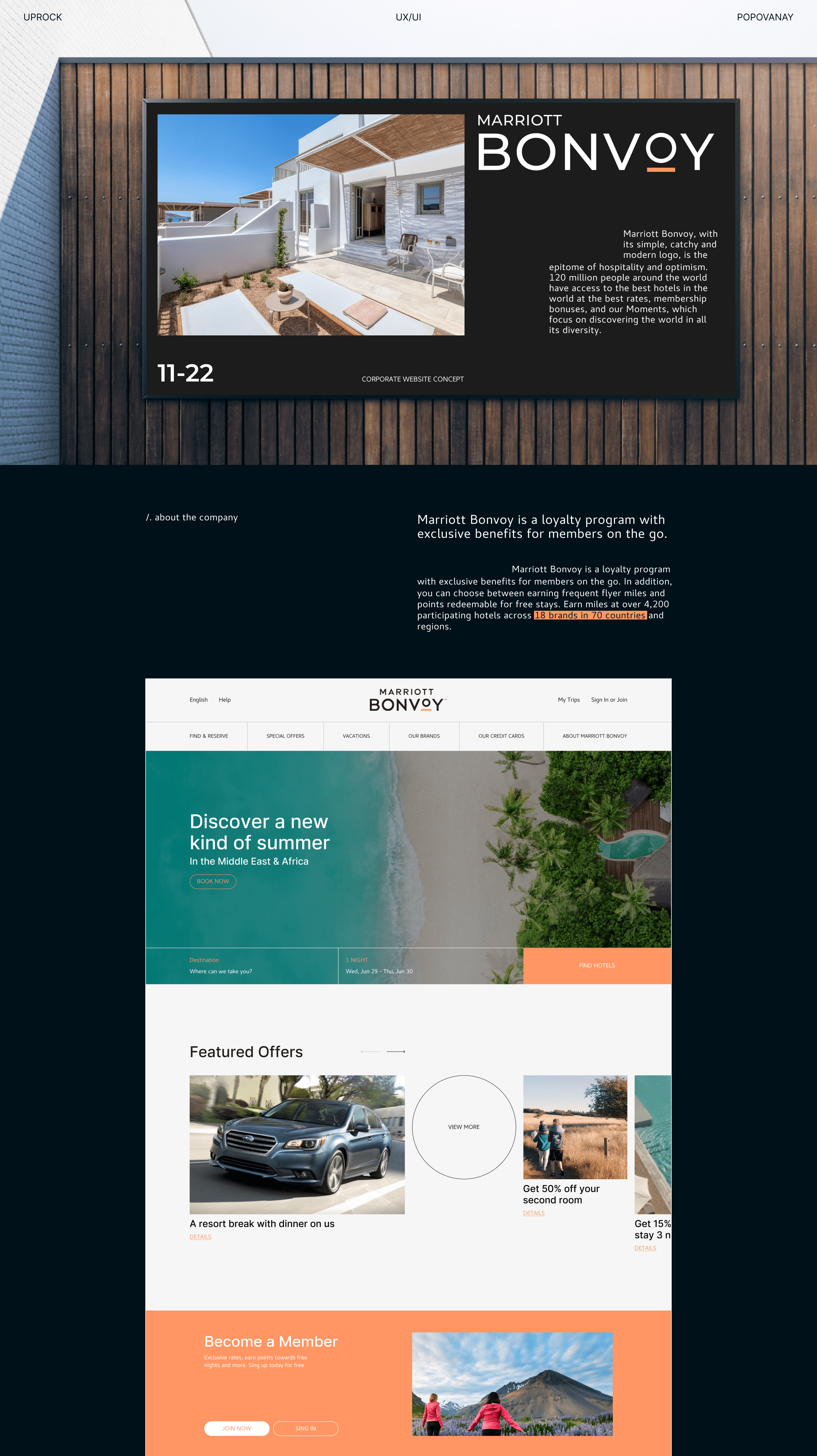 Corporate website concept Marriott Bonvoy — Изображение №1 — Интерфейсы на Dprofile