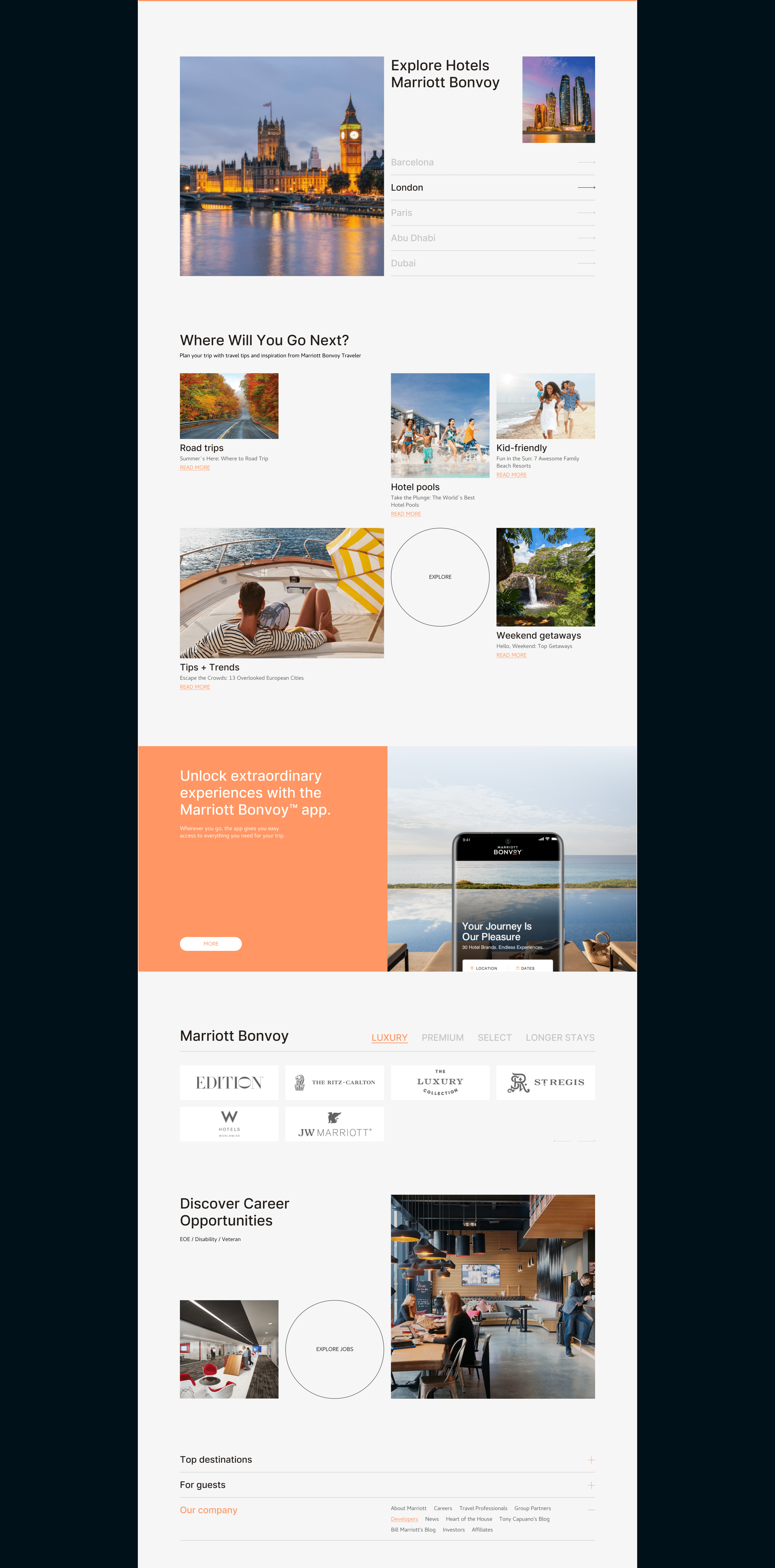 Corporate website concept Marriott Bonvoy — Изображение №2 — Интерфейсы на Dprofile