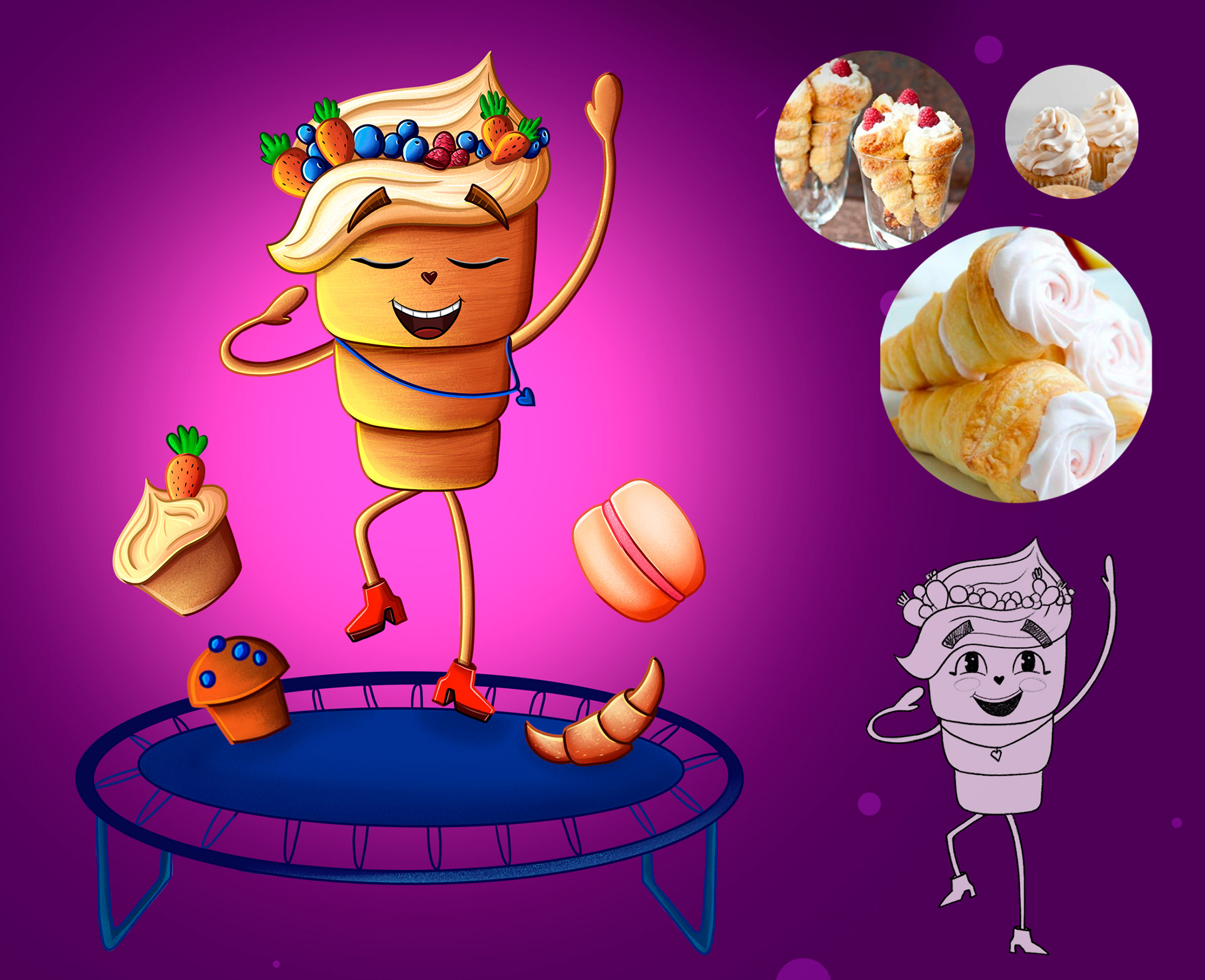Бренд-персонаж для кондитерской — Изображение №3 — Иллюстрация на Dprofile