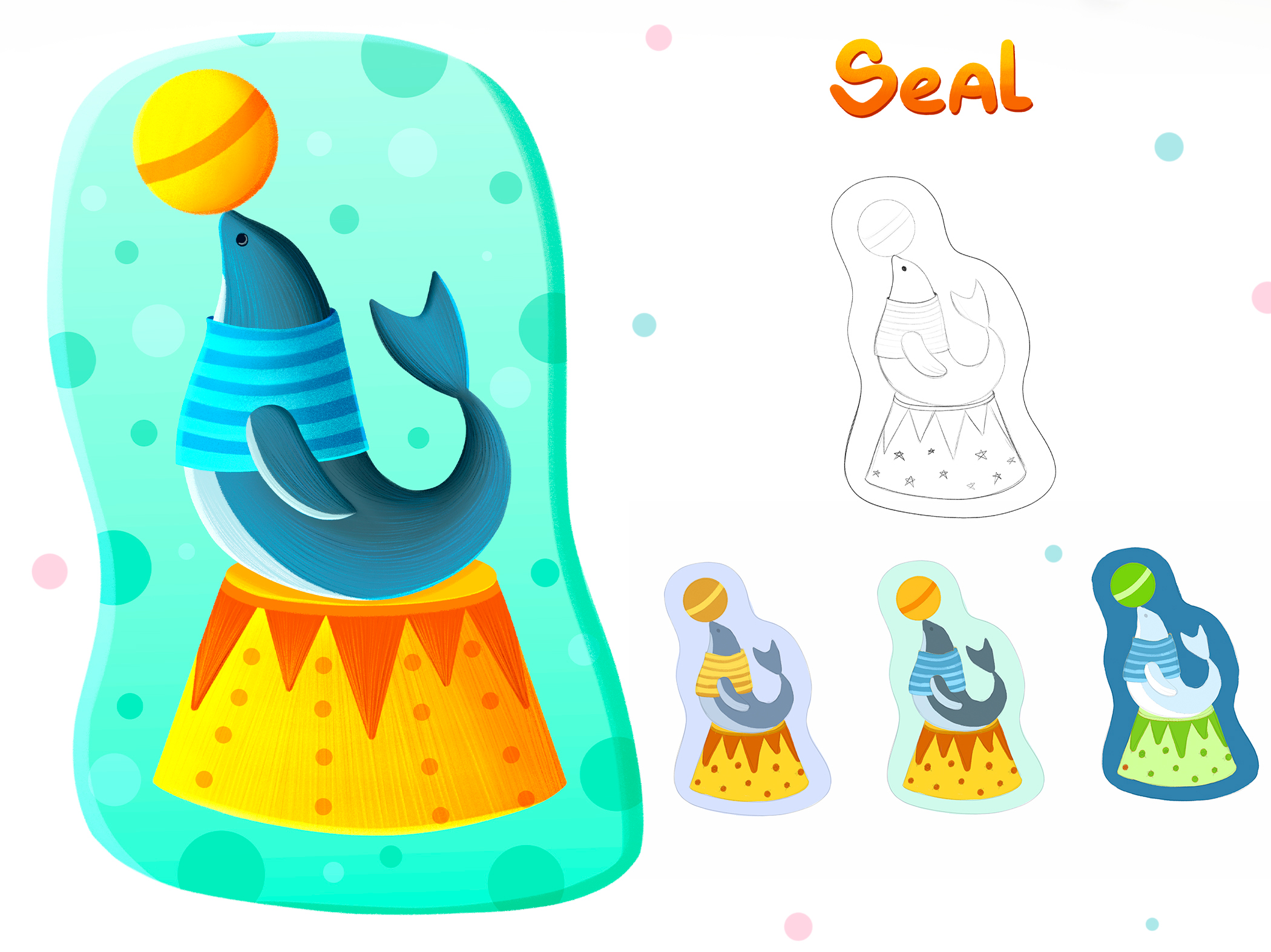 Children's puzzles "Circus" — Изображение №7 — Иллюстрация на Dprofile