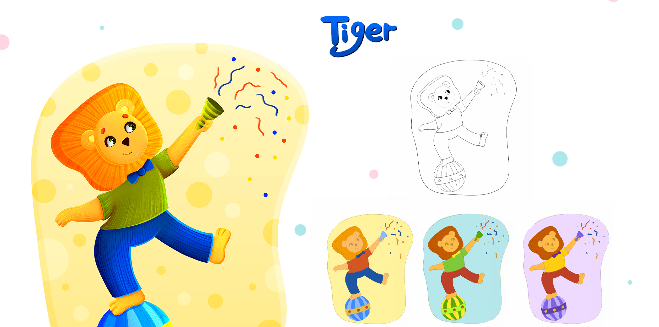 Children's puzzles "Circus" — Изображение №3 — Иллюстрация на Dprofile