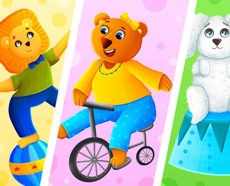 Children's puzzles "Circus" — Иллюстрация на Dprofile