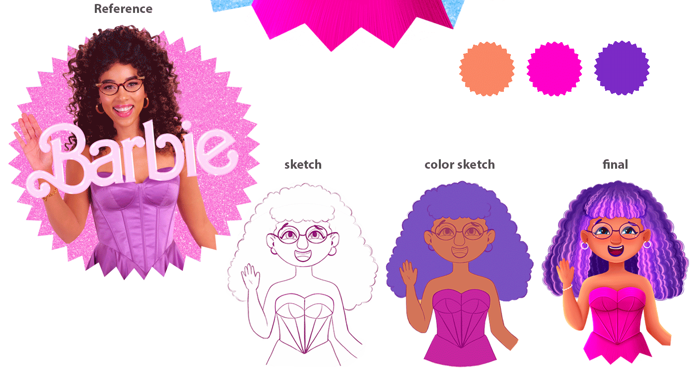 Разработка персонажей "Барби" — Изображение №9 — Иллюстрация, Анимация на Dprofile