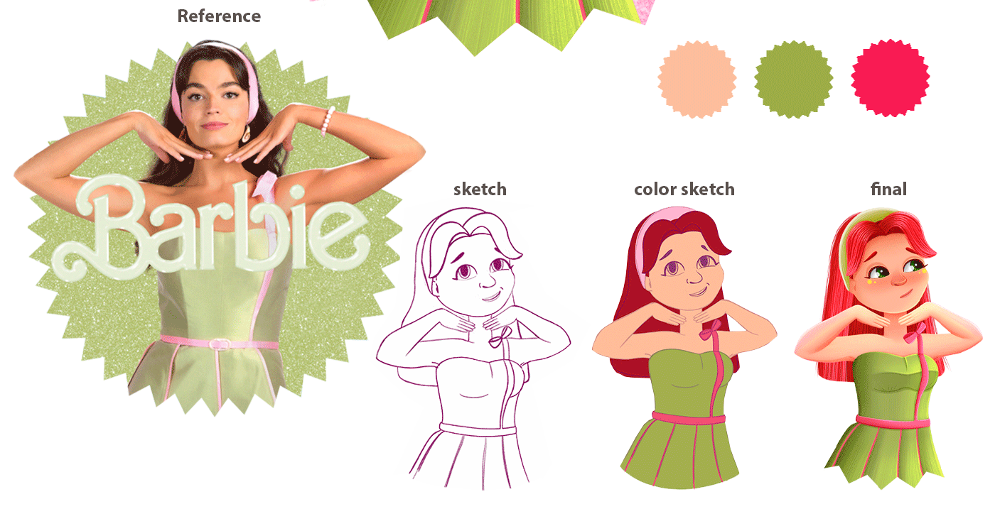 Разработка персонажей "Барби" — Изображение №3 — Иллюстрация, Анимация на Dprofile