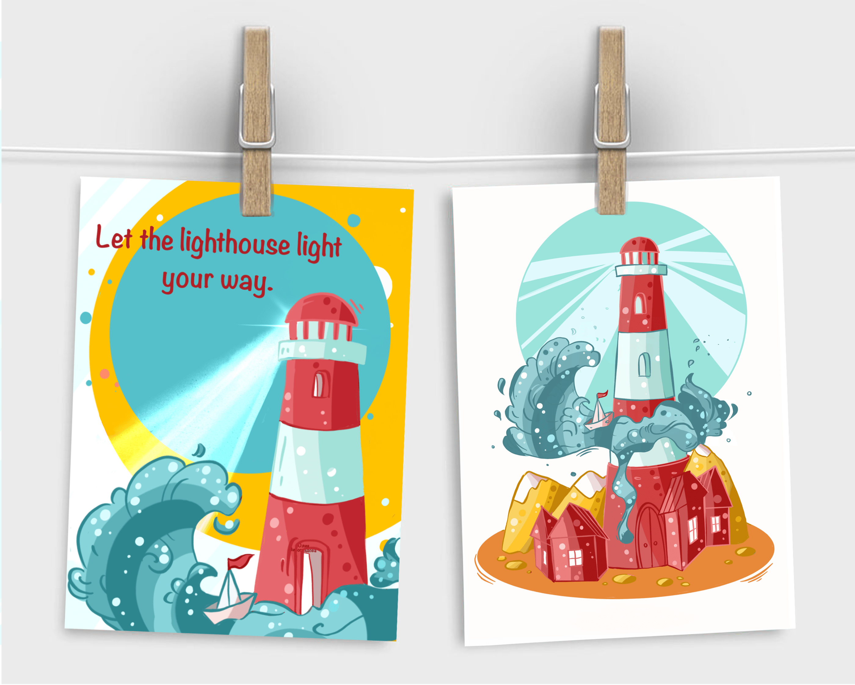 Invitation cards for a sea party. — Изображение №7 — Иллюстрация на Dprofile