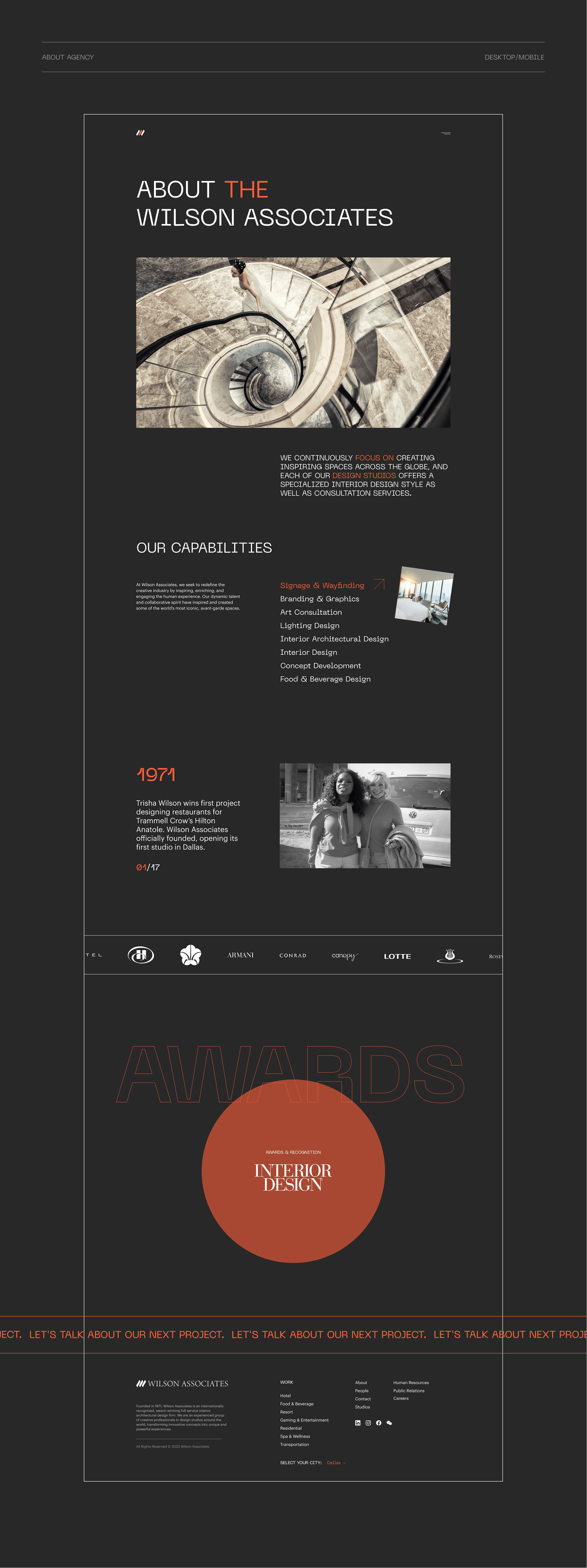 Wilson Associates | Interior Agency — Изображение №4 — Интерфейсы на Dprofile