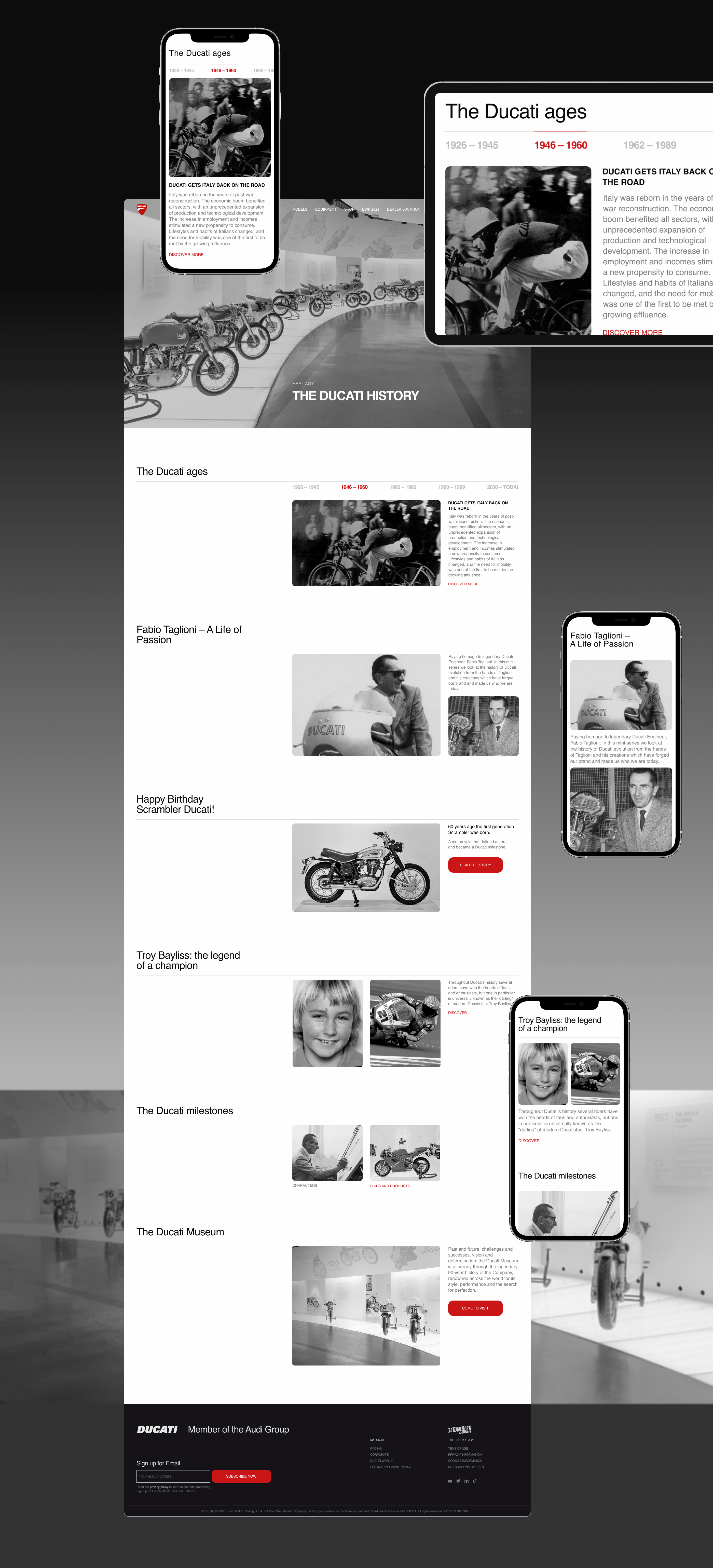 DUCATI | Corporate Website Redesign — Изображение №5 — Интерфейсы на Dprofile