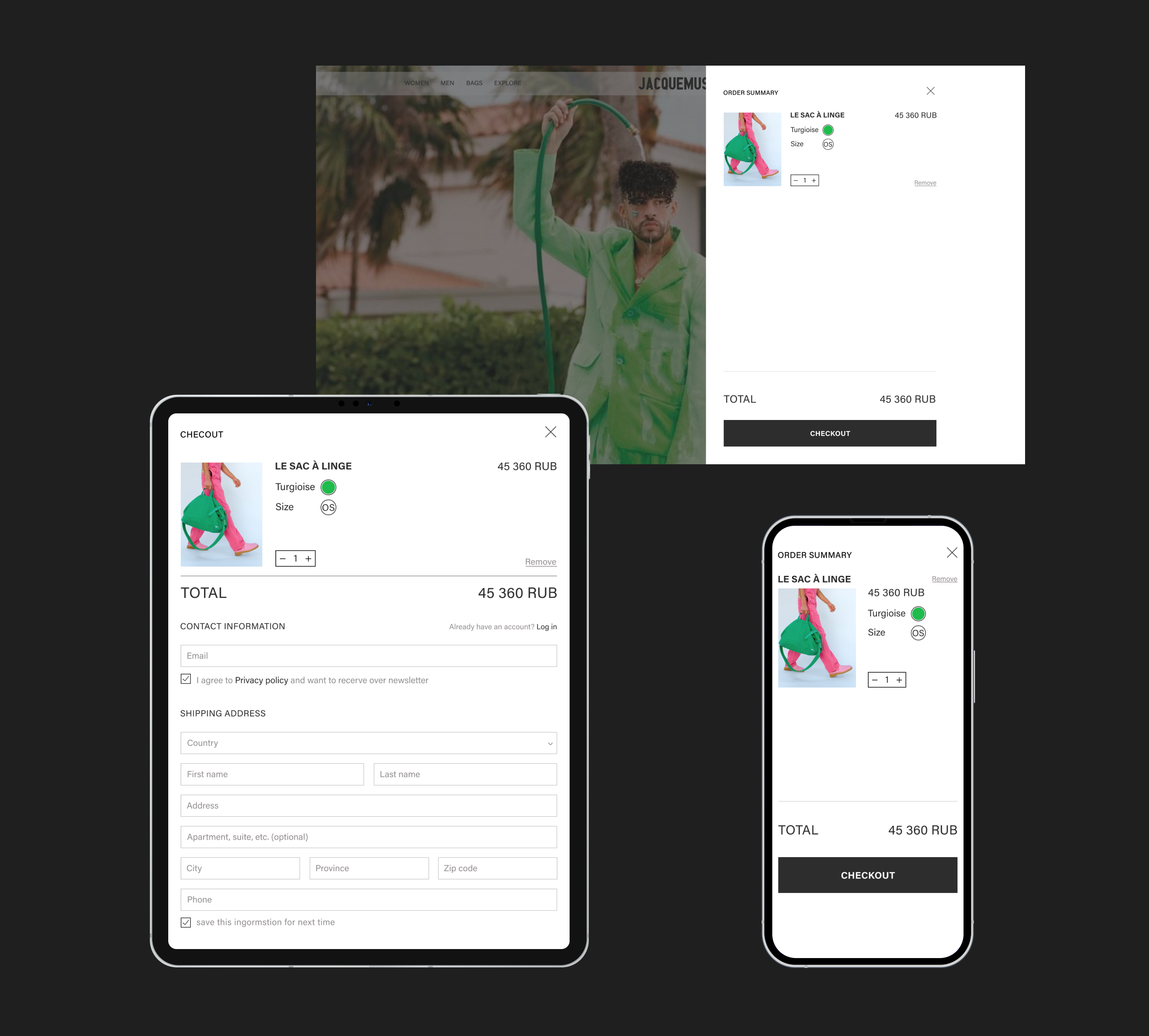 JACQUEMUS | E-commerce Redesign — Изображение №9 — Интерфейсы, Брендинг на Dprofile