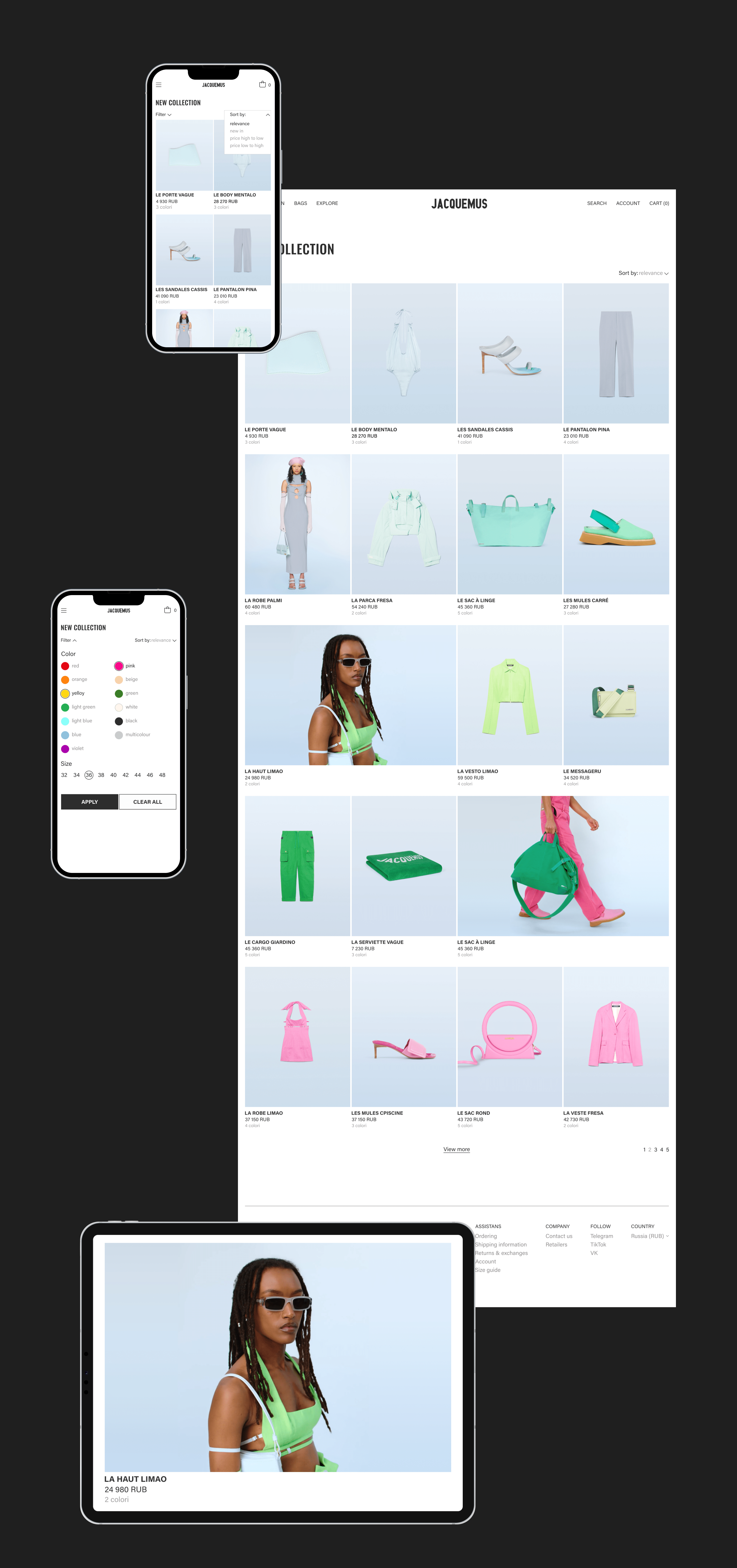 JACQUEMUS | E-commerce Redesign — Изображение №4 — Интерфейсы, Брендинг на Dprofile