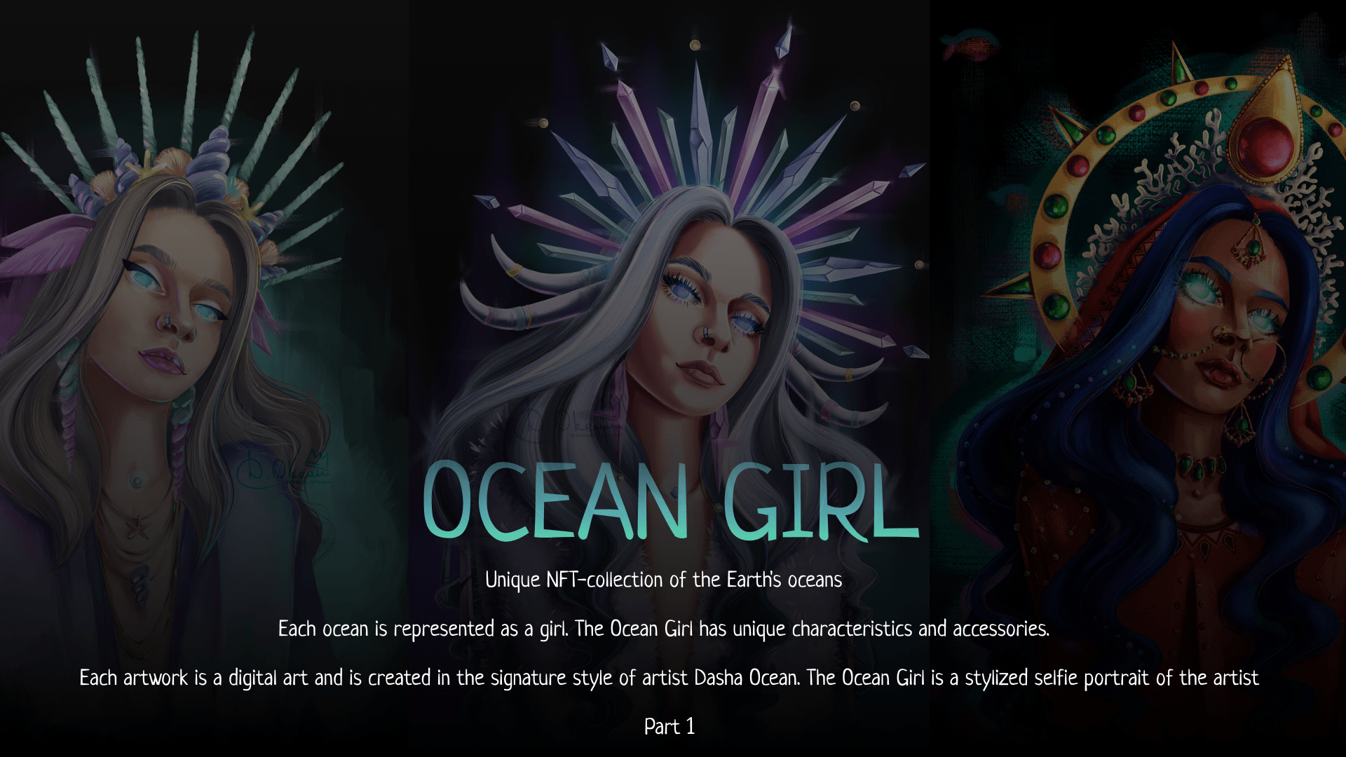 Ocean Girl | NFT-коллекция — Изображение №1 — Иллюстрация на Dprofile