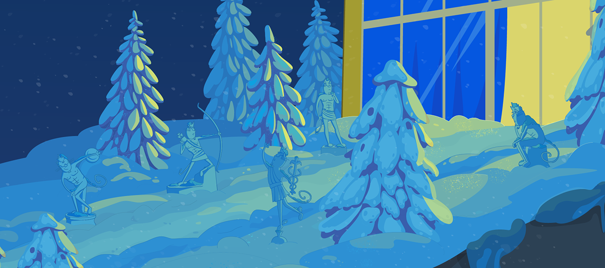 Иллюстрации для мультфильма "Три кота: Зимние каникулы". — Изображение №4 — Иллюстрация на Dprofile