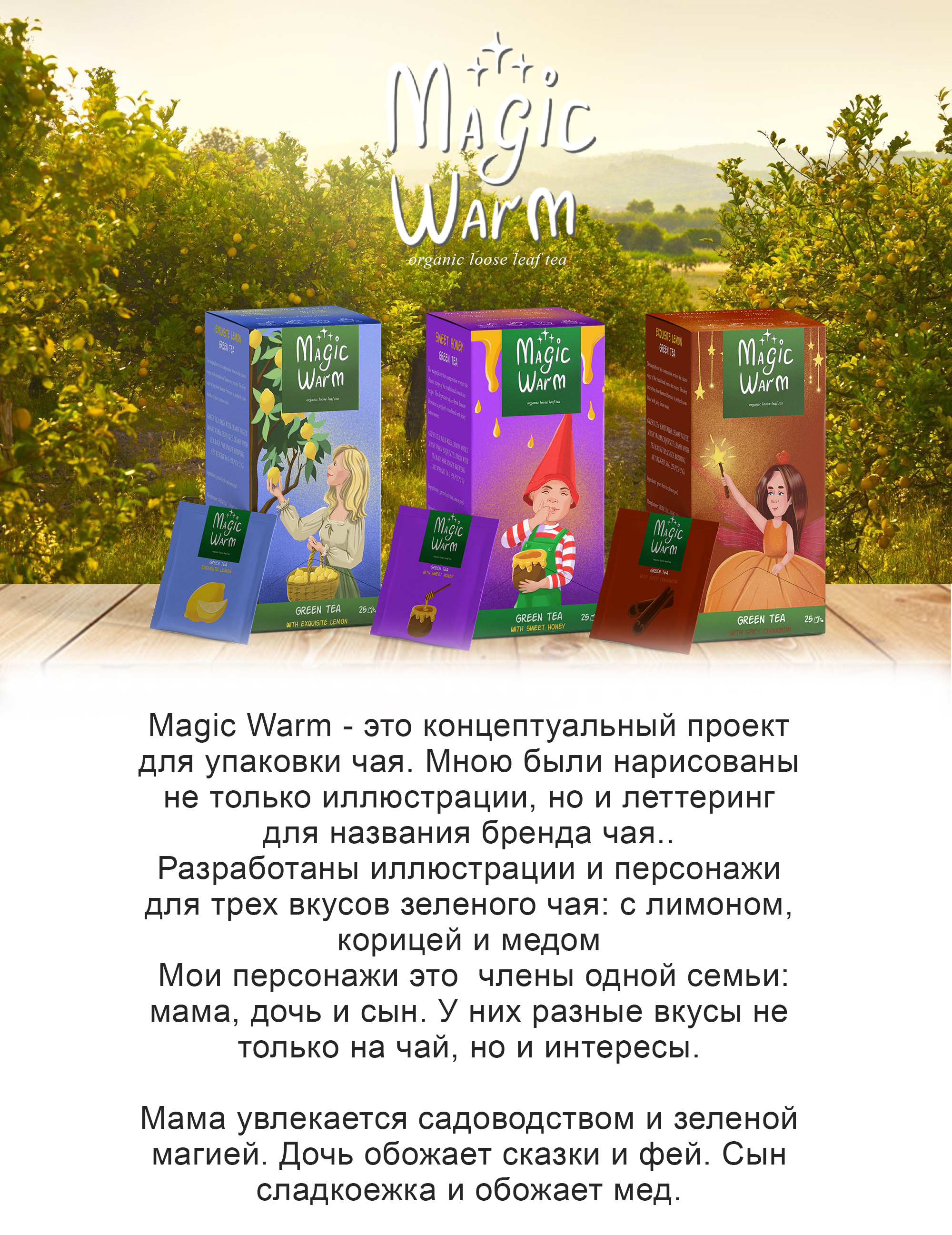 Иллюстрации для упаковки чая. Дизайн персонажей — Изображение №1 — Брендинг, Иллюстрация на Dprofile