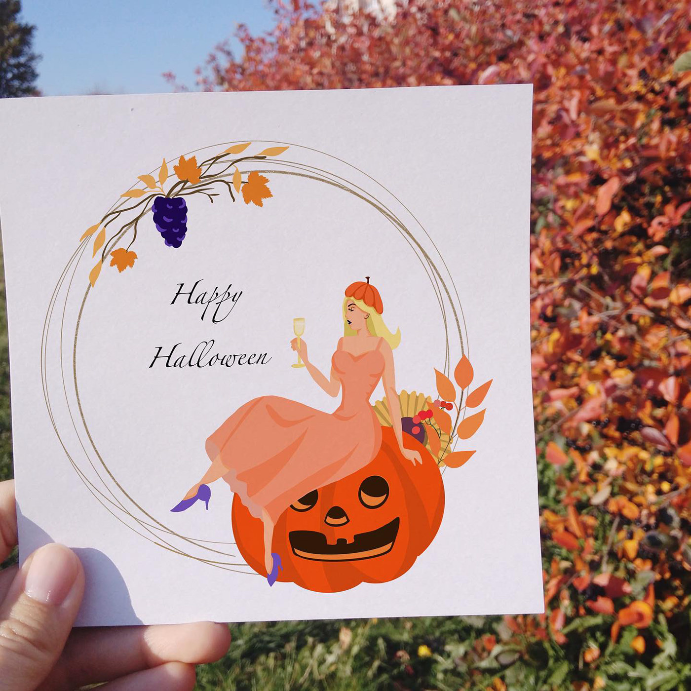Коллекция открыток на Хэллоуин/Set of Halloween's card — Изображение №7 — Иллюстрация, Графика на Dprofile