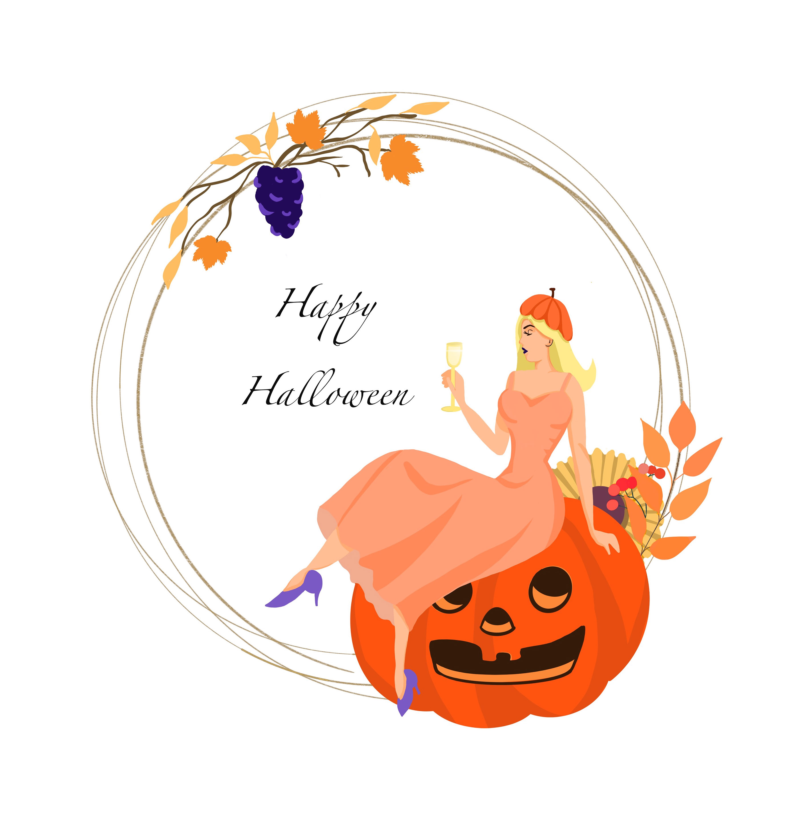 Коллекция открыток на Хэллоуин/Set of Halloween's card — Изображение №2 — Иллюстрация, Графика на Dprofile