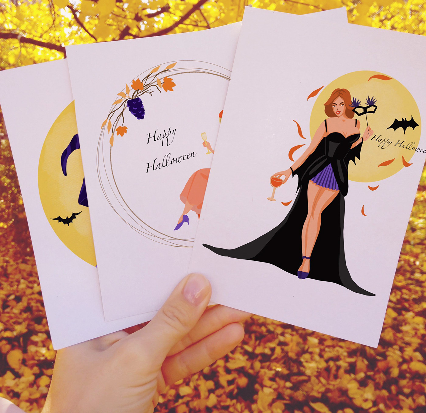 Коллекция открыток на Хэллоуин/Set of Halloween's card — Изображение №6 — Иллюстрация, Графика на Dprofile