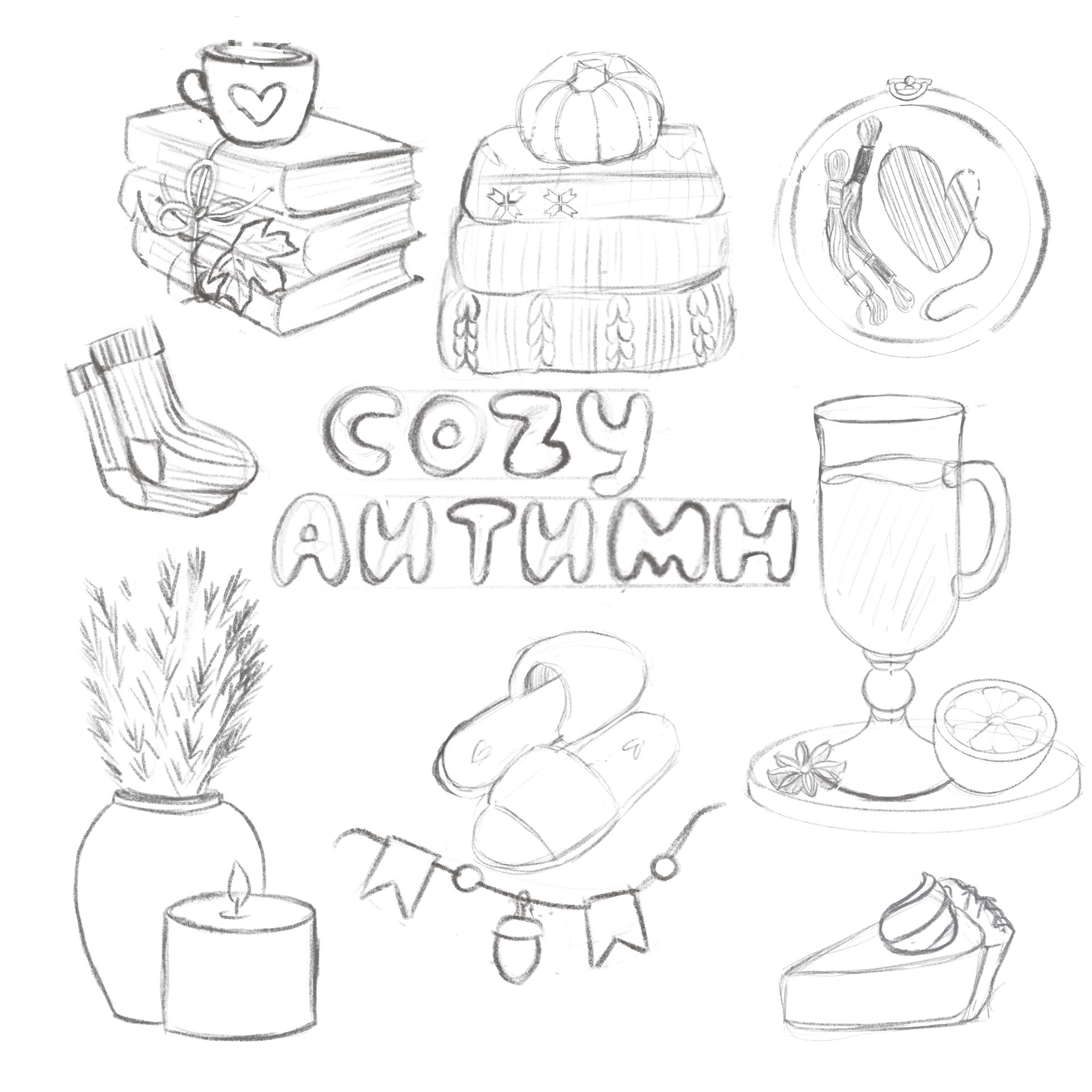 Stickerpack "Cozy Autumn"/ Стикерпак, стикеры — Изображение №3 — Иллюстрация, Графика на Dprofile