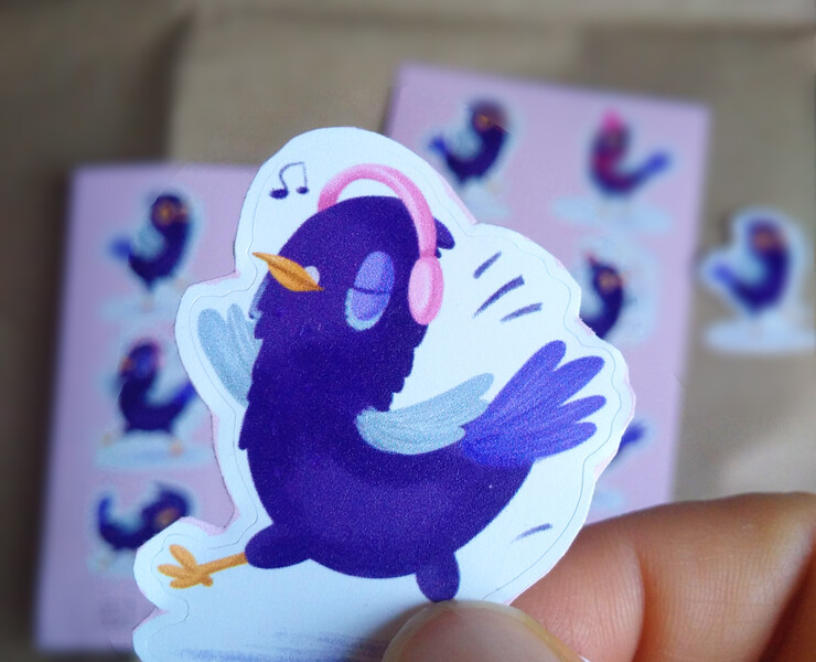 Стикерпак "Ugle Pigeon". Дизайн персонажа — Брендинг, Иллюстрация на Dprofile