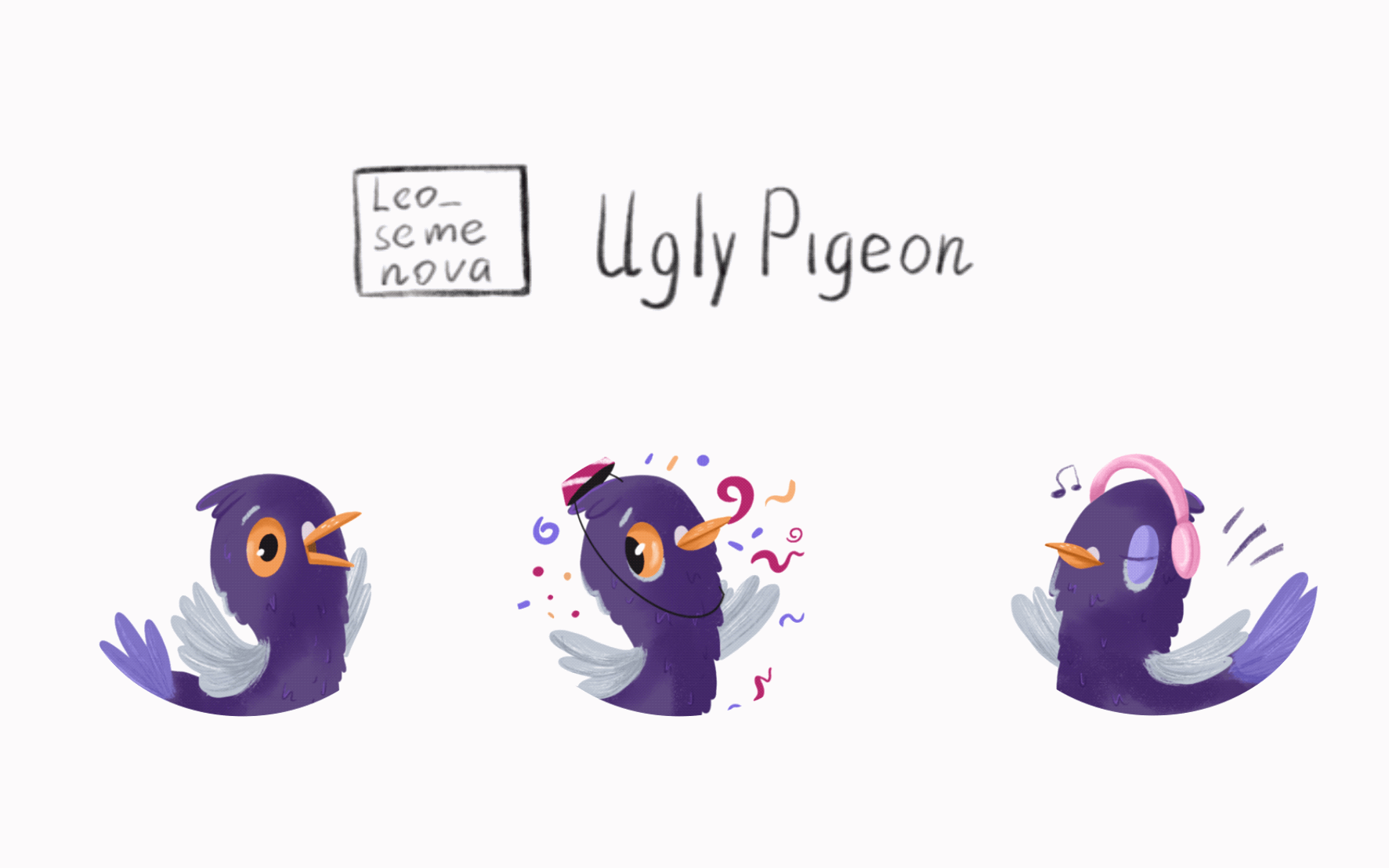 Стикерпак "Ugle Pigeon". Дизайн персонажа — Изображение №1 — Брендинг, Иллюстрация на Dprofile