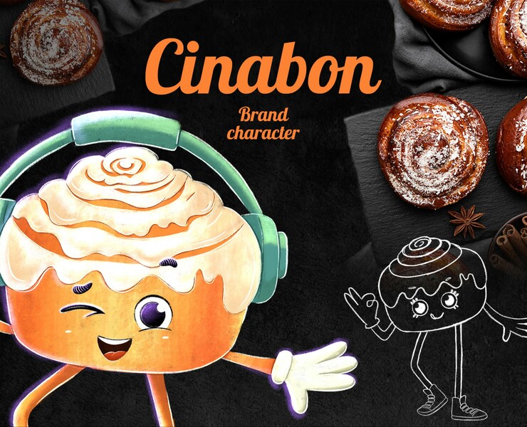 Character design for a bakery cafe — Брендинг, Иллюстрация на Dprofile