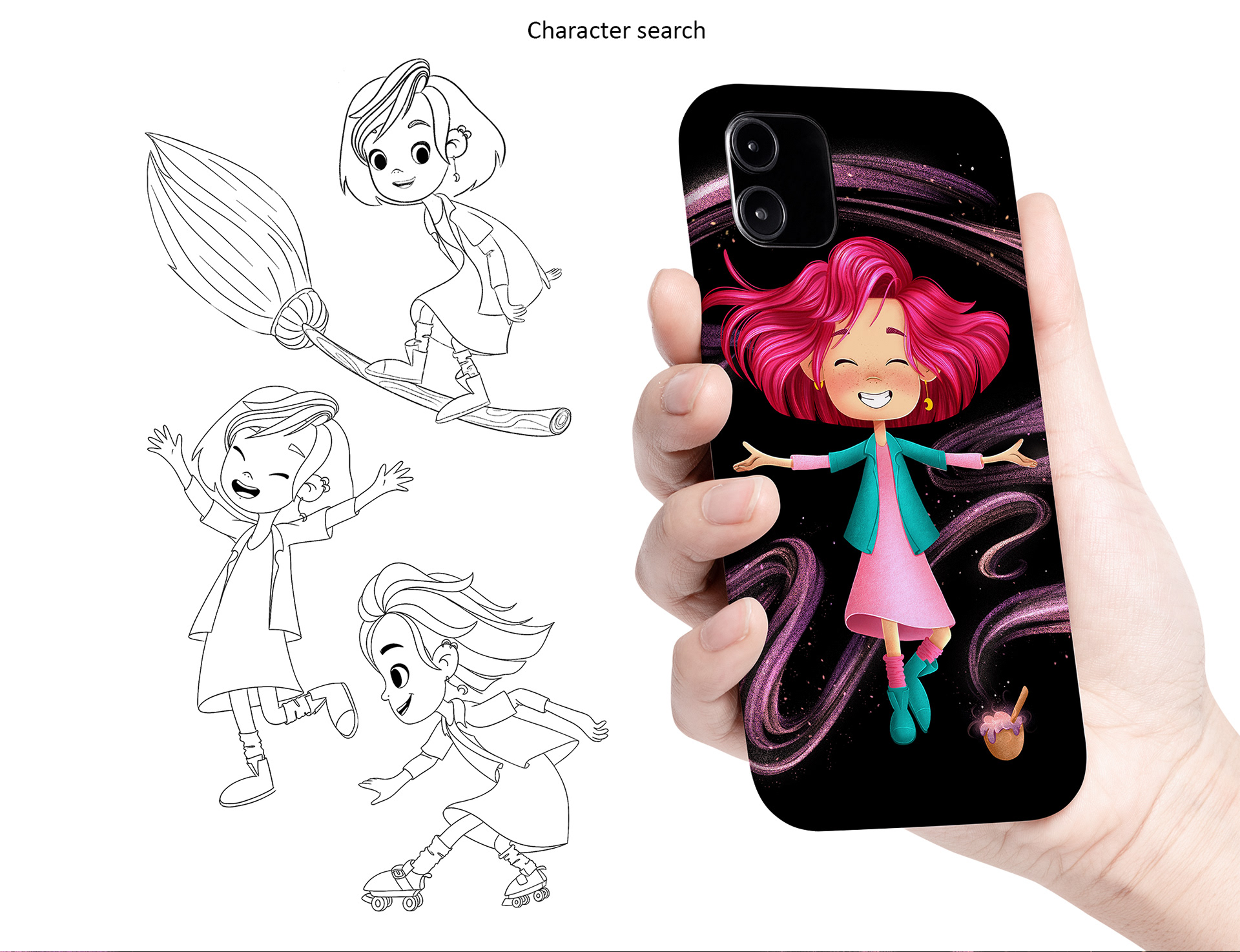 Brand character little sorceress Eli — Изображение №2 — Брендинг, Иллюстрация на Dprofile