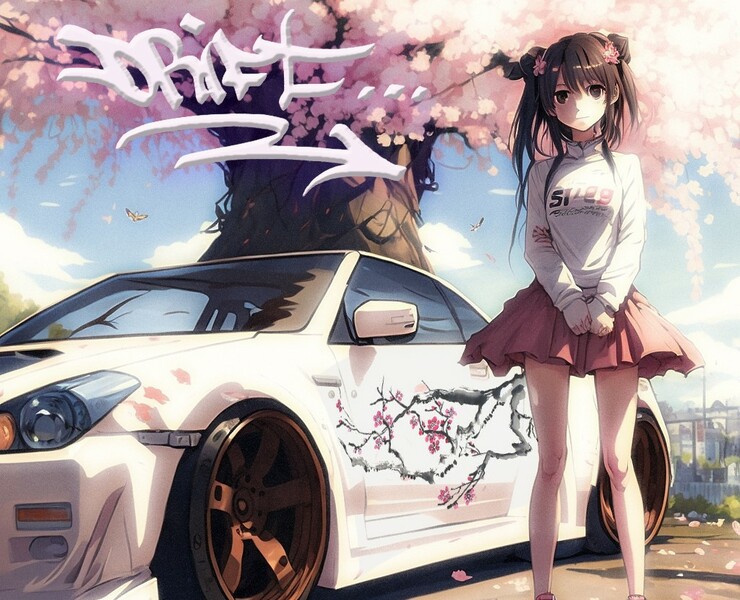 Sakura Drift — Иллюстрация, Графика на Dprofile