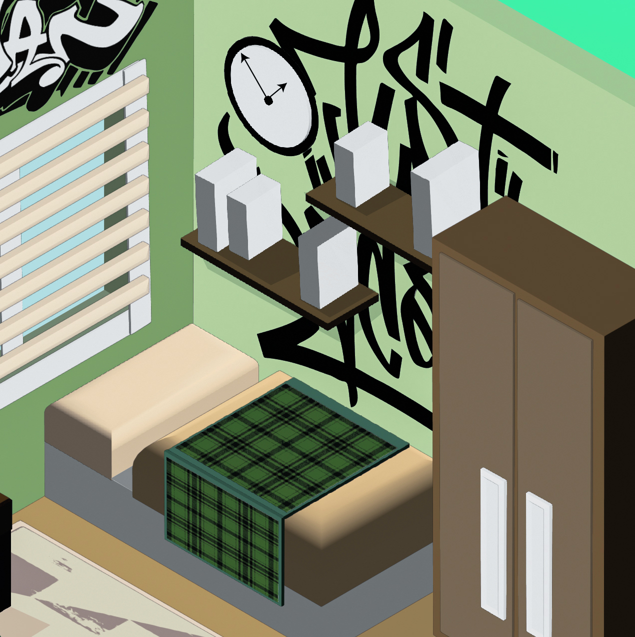 Skate room Style — Изображение №2 — Графика, 3D на Dprofile